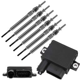 Boîtier de préchauffage + 6 bougies pour Bmw Série 3, 5, 7, X5, X6 moteurs 3.0 L PARTSLINE KC02236