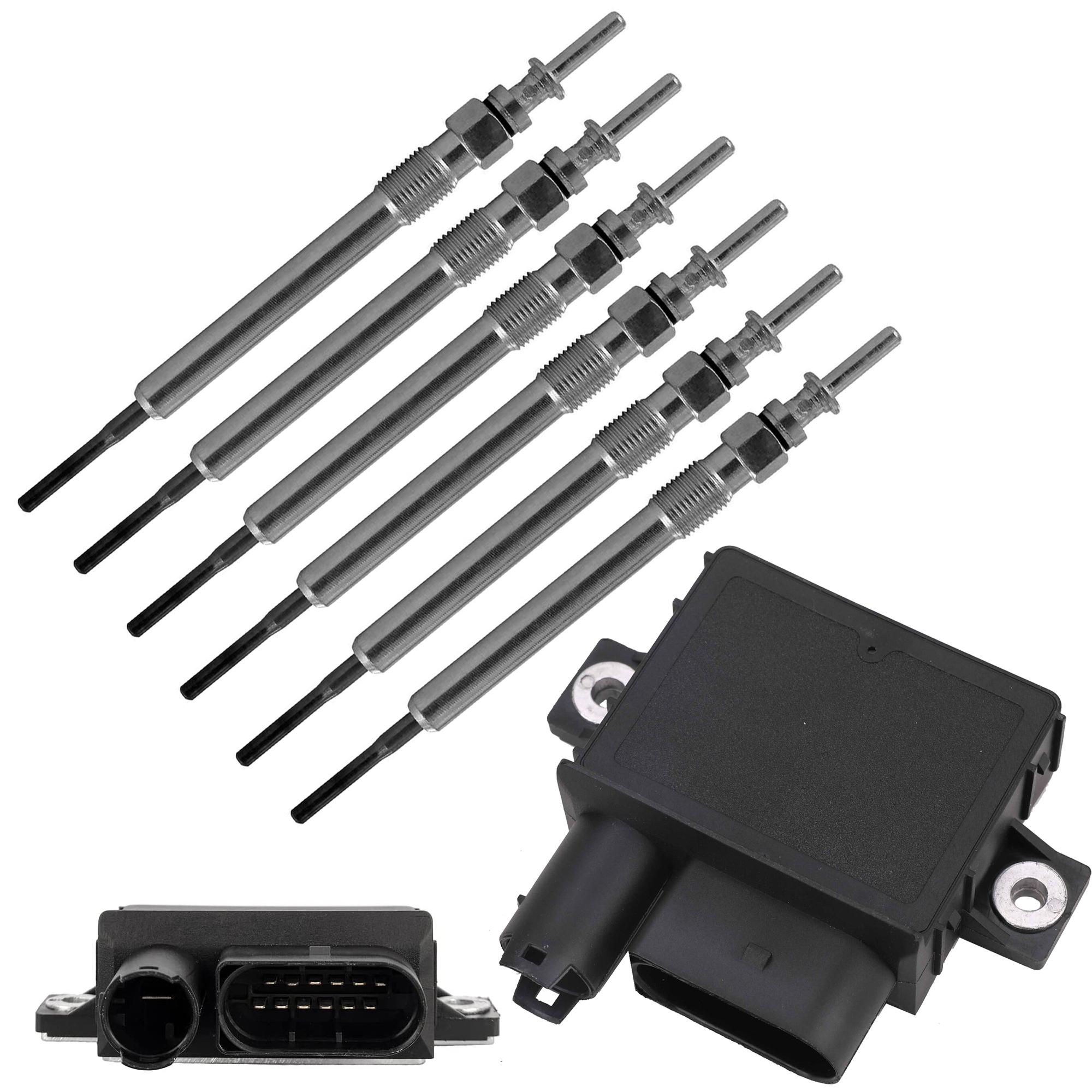 Boîtier de préchauffage + 6 bougies pour Bmw Série 3, 5, 7, X5, X6 moteurs 3.0 L PARTSLINE KC02236
