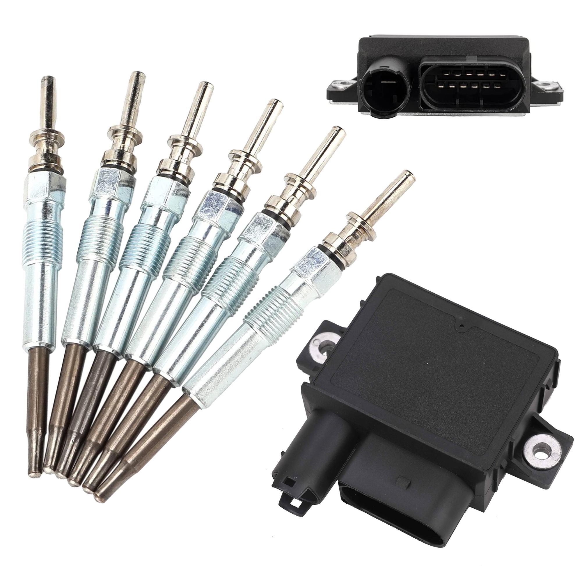 Boîtier de préchauffage + 6 bougies pour Bmw Série 3, 5, 7, X3, X5, X6 3.0 L PARTSLINE KC02237