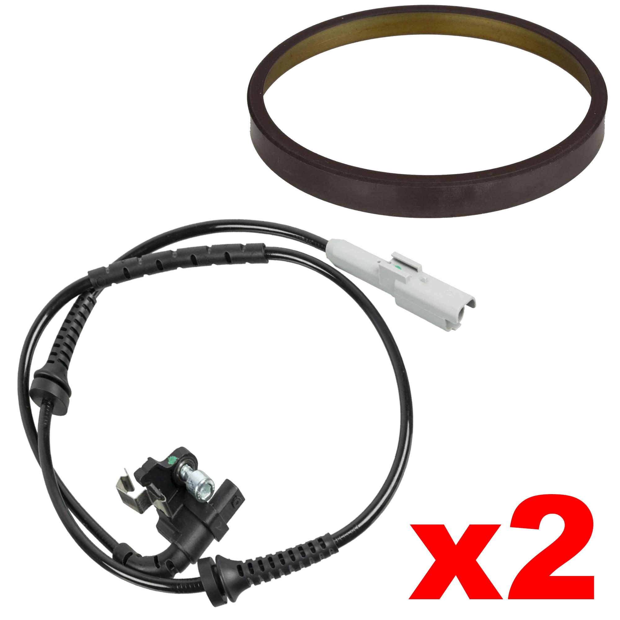 Capteur vitesse de roue Arrière GAUCHE et DROIT + Bague ABS pour Peugeot 3008 PARTSLINE KC02275