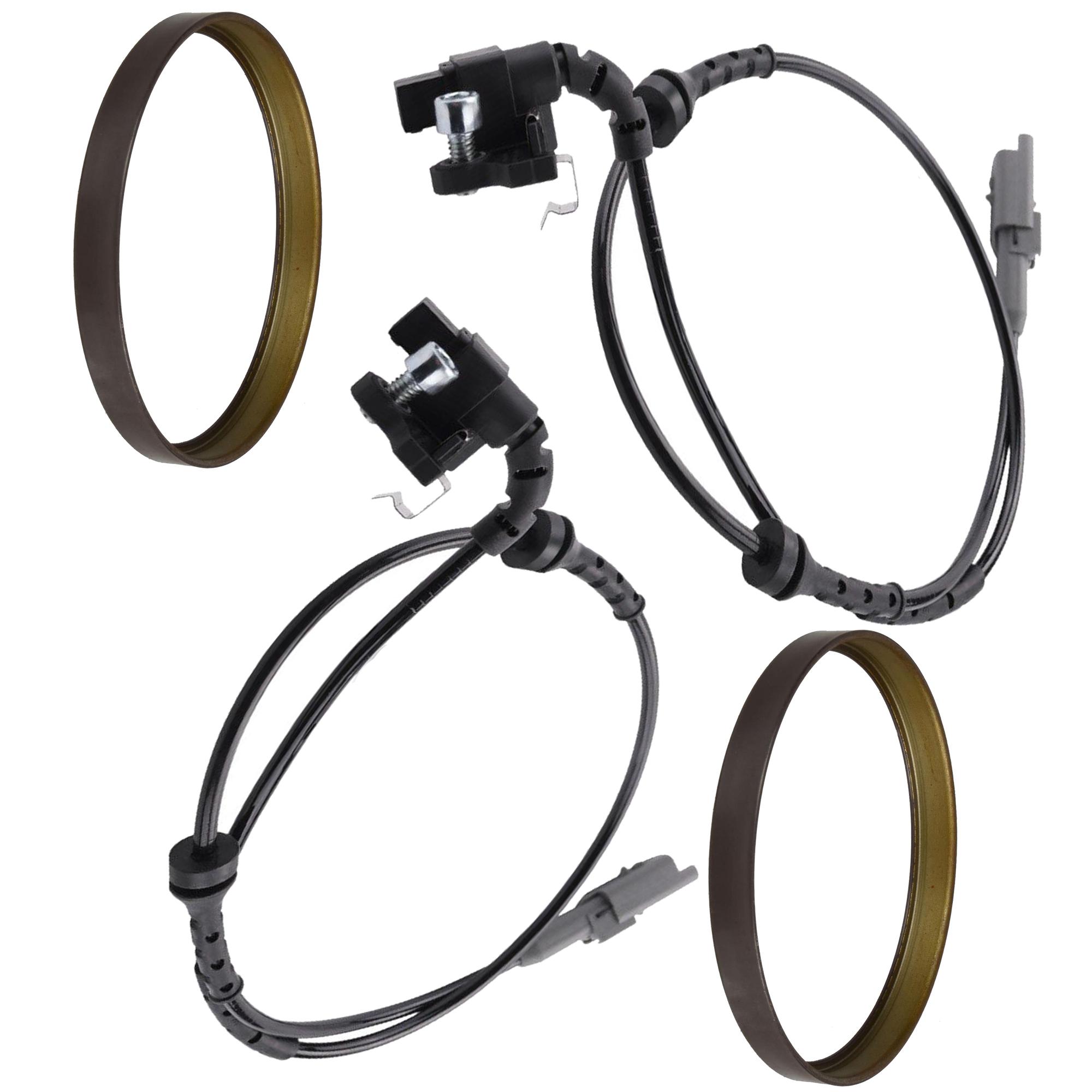 Capteur vitesse de roue Arrière GAUCHE et DROIT + Bague ABS pour Peugeot 3008 PARTSLINE KC02275
