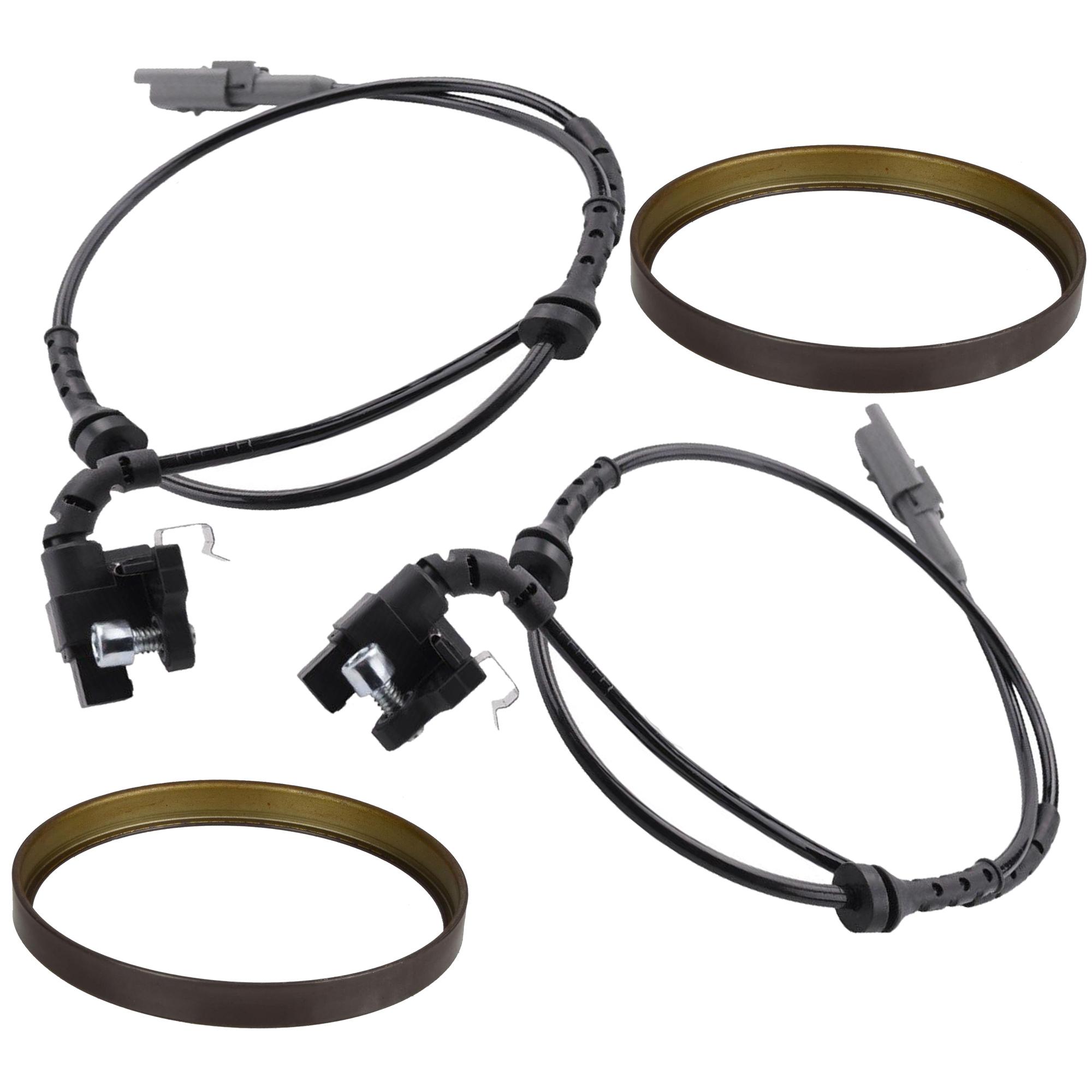 Capteur vitesse de roue Arrière GAUCHE et DROIT + Bague ABS pour Peugeot 3008 PARTSLINE KC02275