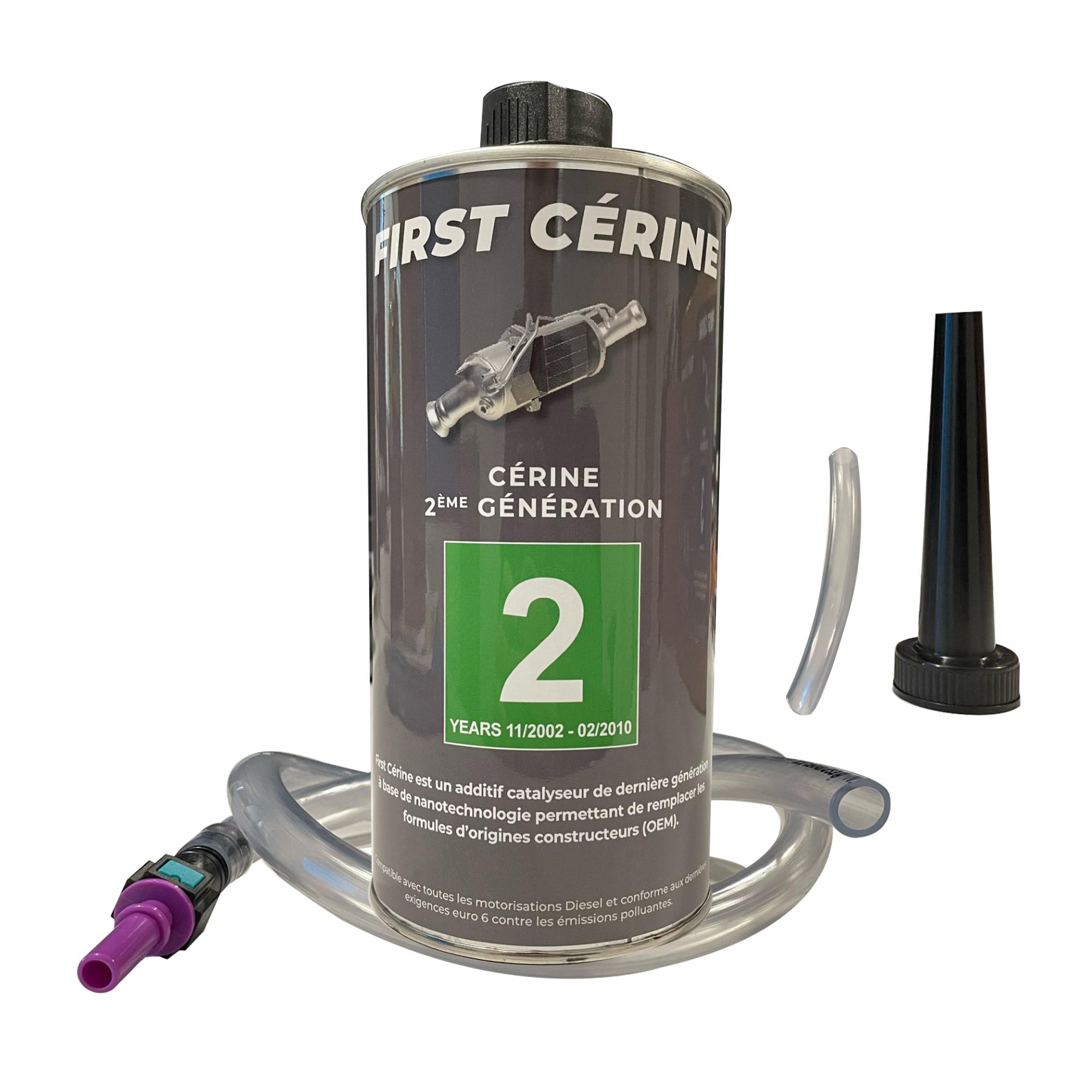 (Lot de 2) Bidon de 1 litre d'additif FAP Cerine 176 VERT Diesel HDI PARTSLINE KC02290