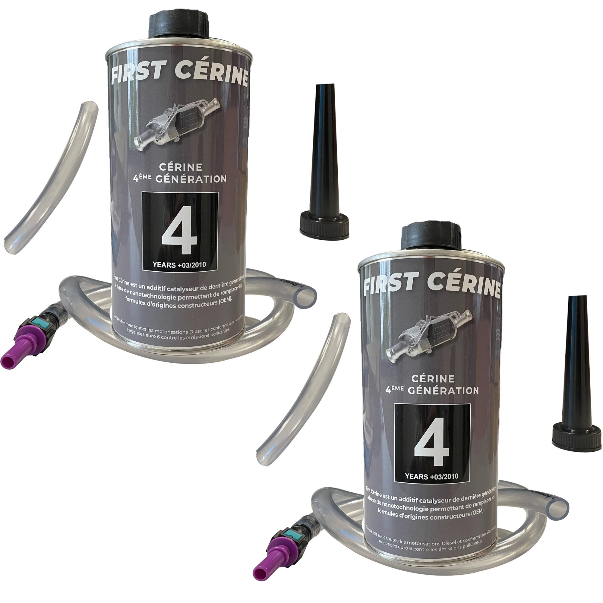 (Lot de 2) Bidon de 1 litre d'additif FAP Cerine NOIR Diesel HDI PARTSLINE KC02291