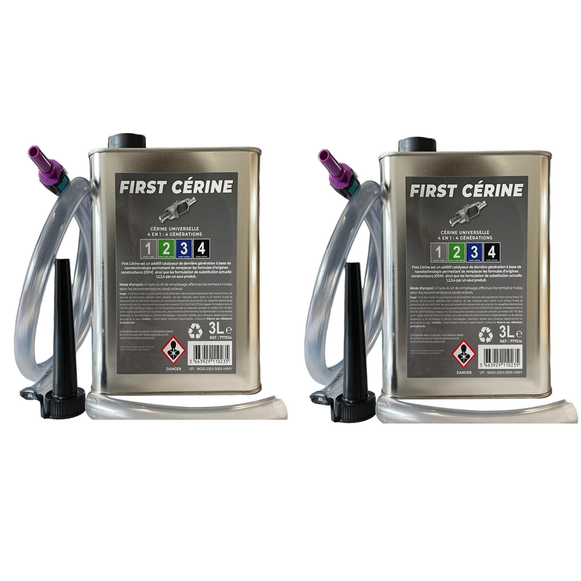 Cérine universelle additif pour FAP DPF Filtre à particules - (lot de 2) Bidon 3L PARTSLINE KC02292