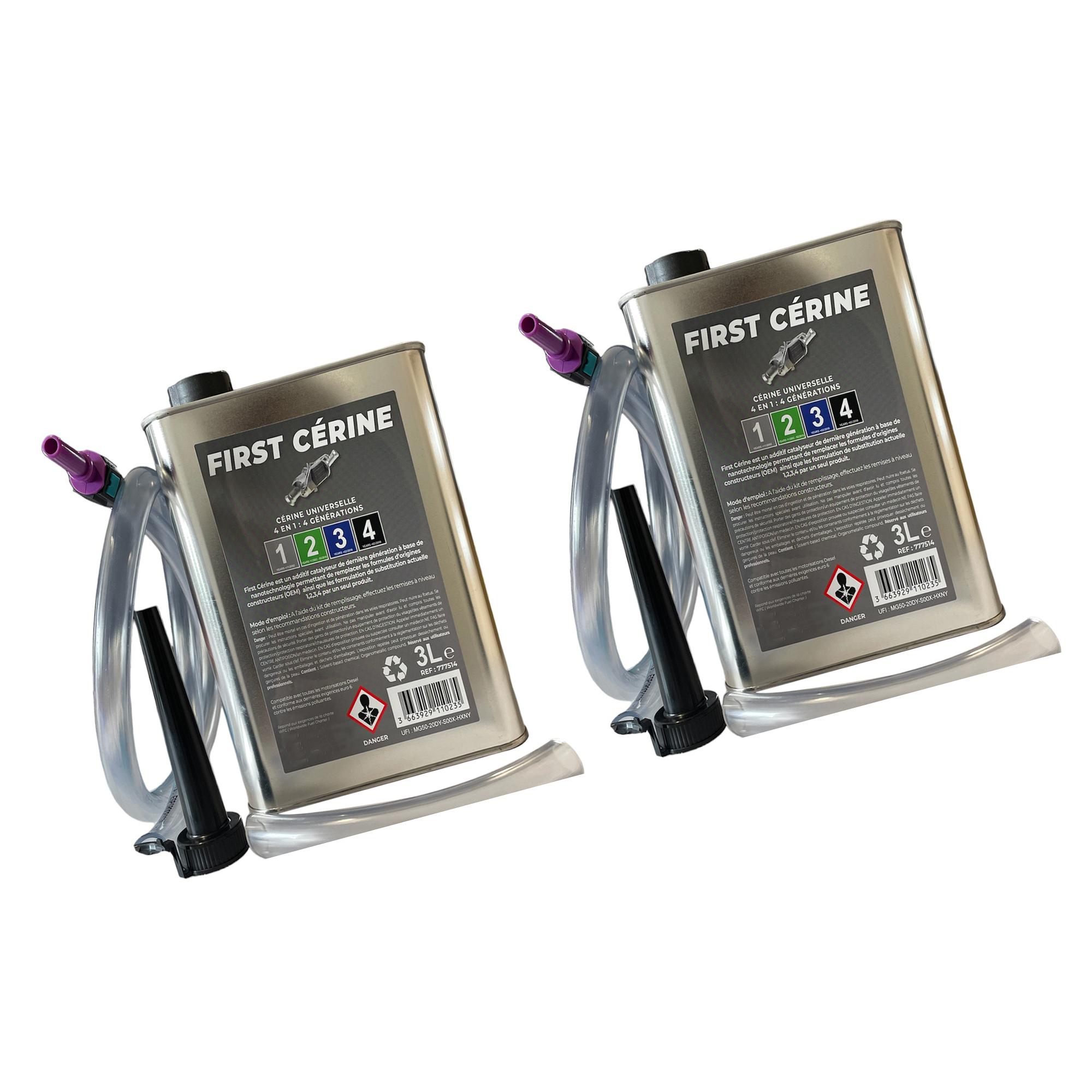 Cérine universelle additif pour FAP DPF Filtre à particules - (lot de 2) Bidon 3L PARTSLINE KC02292