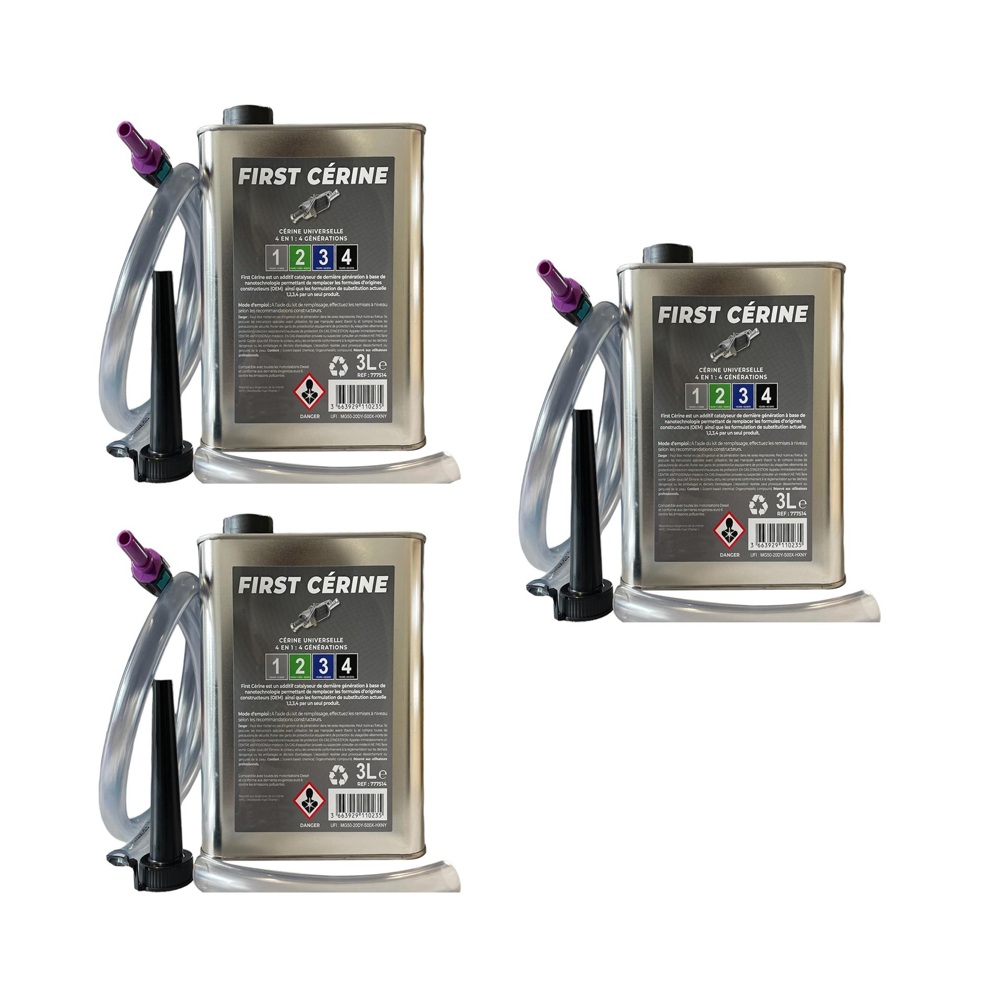 Cérine universelle additif pour FAP DPF Filtre à particules - (lot de 3) Bidon 3L PARTSLINE KC02293