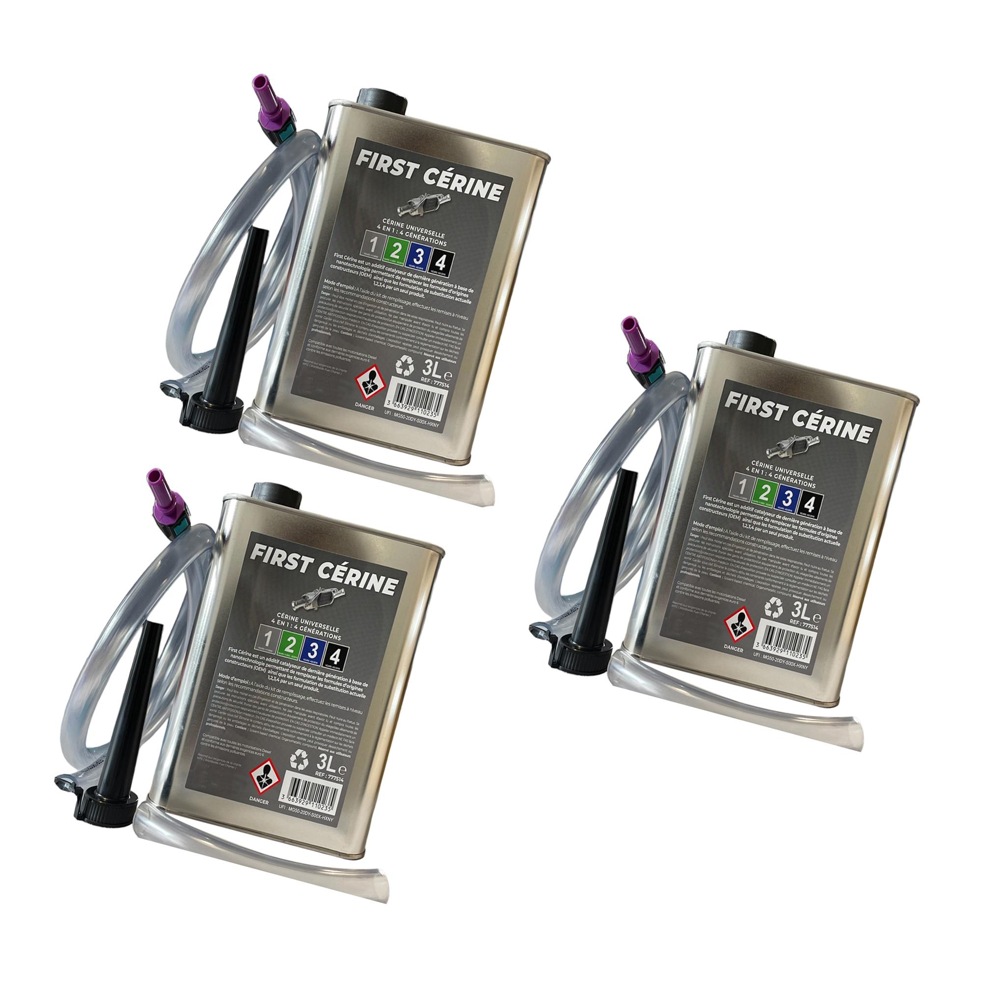 Cérine universelle additif pour FAP DPF Filtre à particules - (lot de 3) Bidon 3L PARTSLINE KC02293
