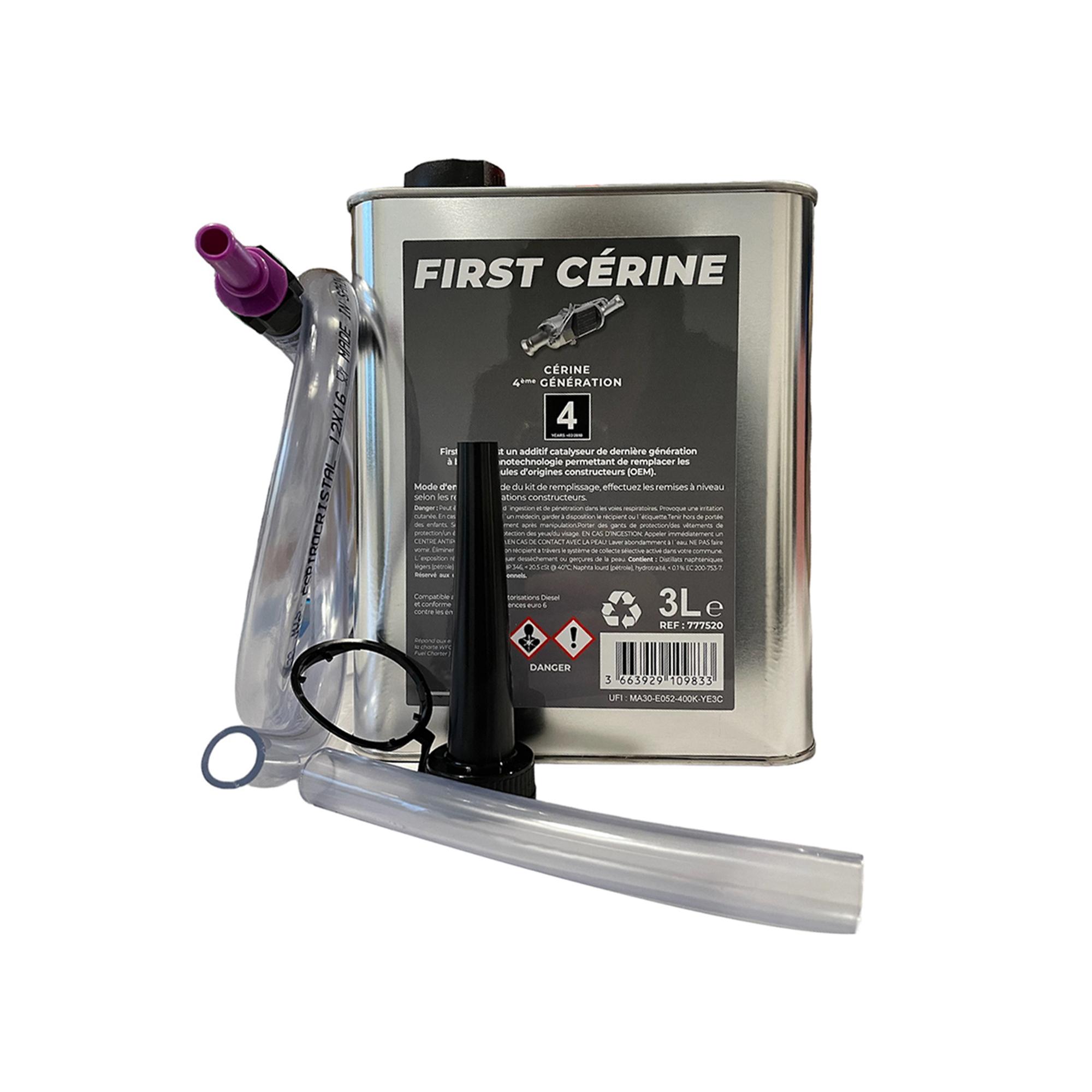 (Lot de 2) Bidon de 3 litres d'additif FAP Cerine NOIR Diesel HDI PARTSLINE KC02297