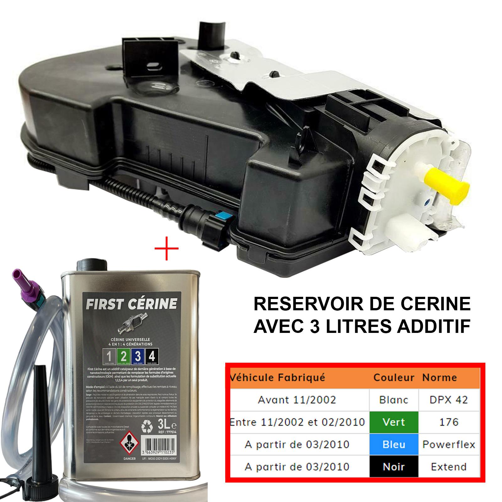 Réservoir d'additif FAP avec pompe doseuse + bidon 3L de cérine universelle PARTSLINE KC02302