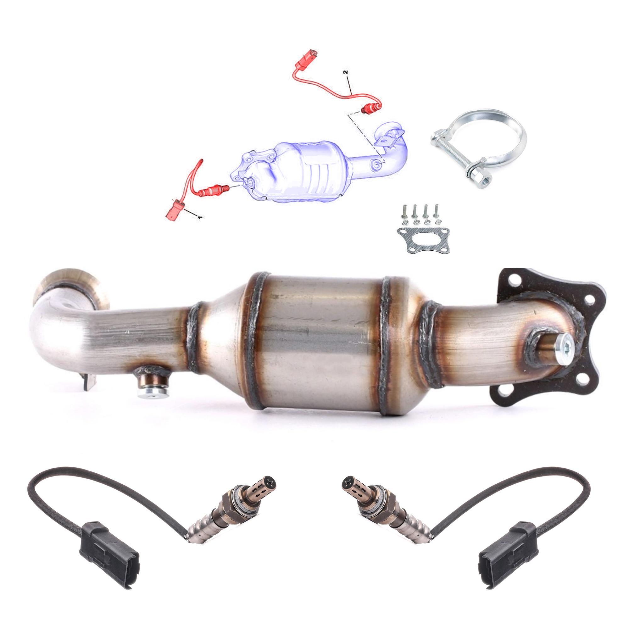 Kit Catalyseur + 2 Sondes + Collier pour C1 C3 C4 108 2008 208 308 1.2 Vti PARTSLINE KC02308