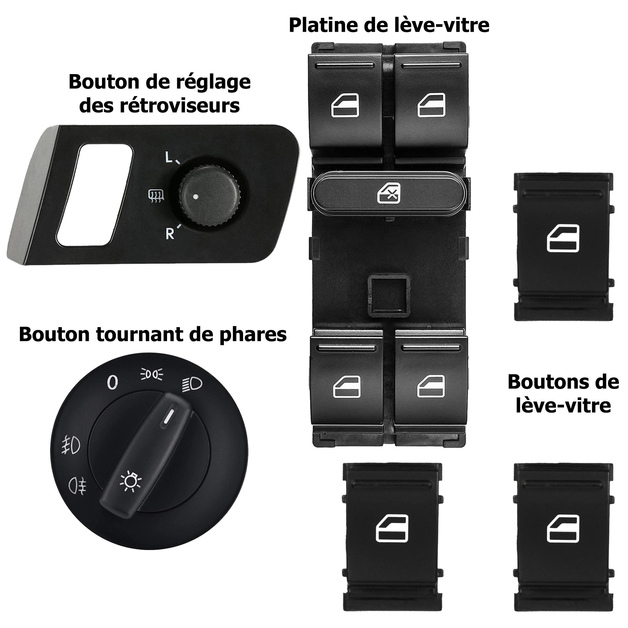 Lot complet de bouton de lève-vitre électrique pour Seat et VW PARTSLINE KC02322