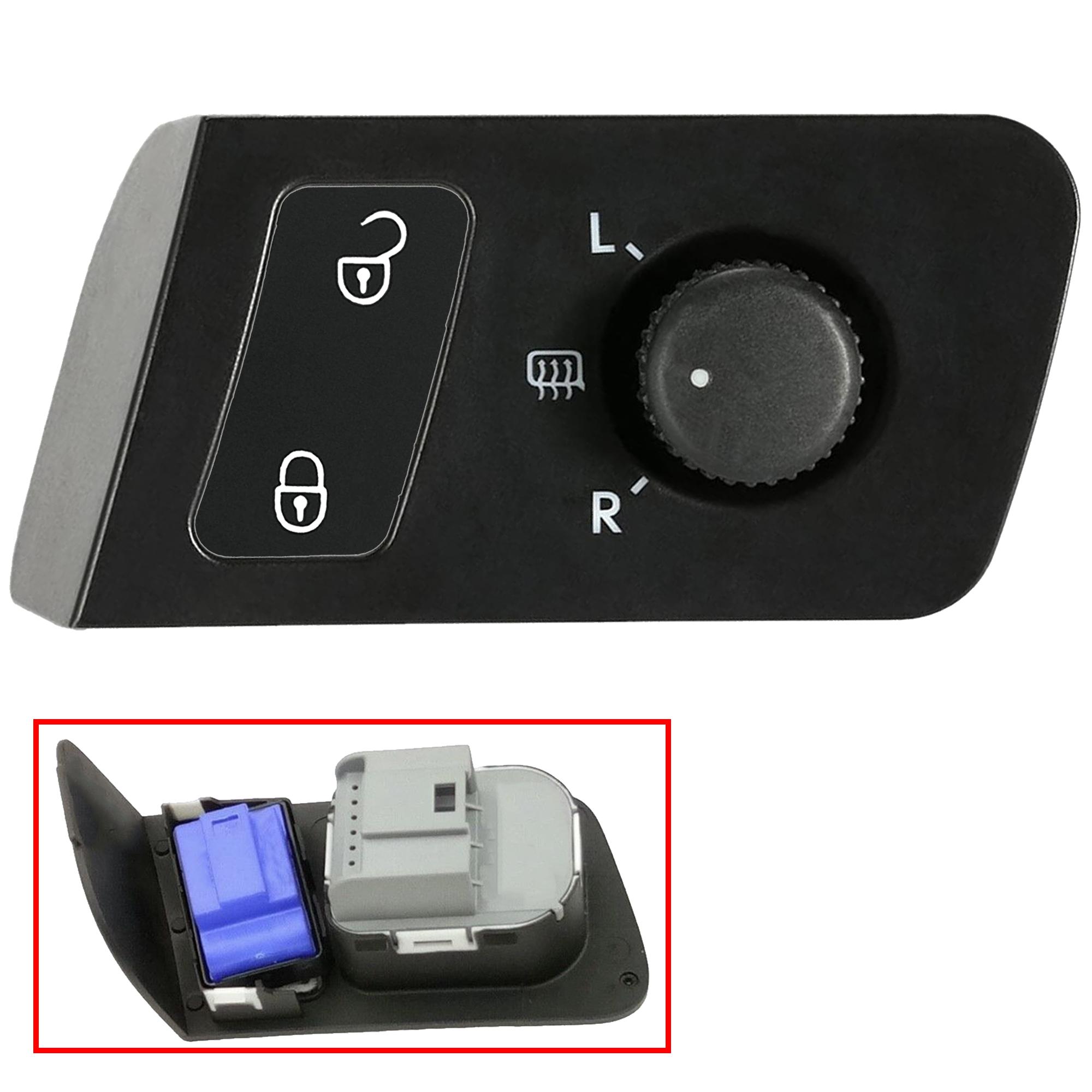 Bouton de rétroviseur noir + bouton de centralisation des portes pour Volkswagen PARTSLINE KC02323