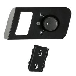 Bouton de rétroviseur noir + bouton de centralisation des portes pour Volkswagen PARTSLINE KC02323