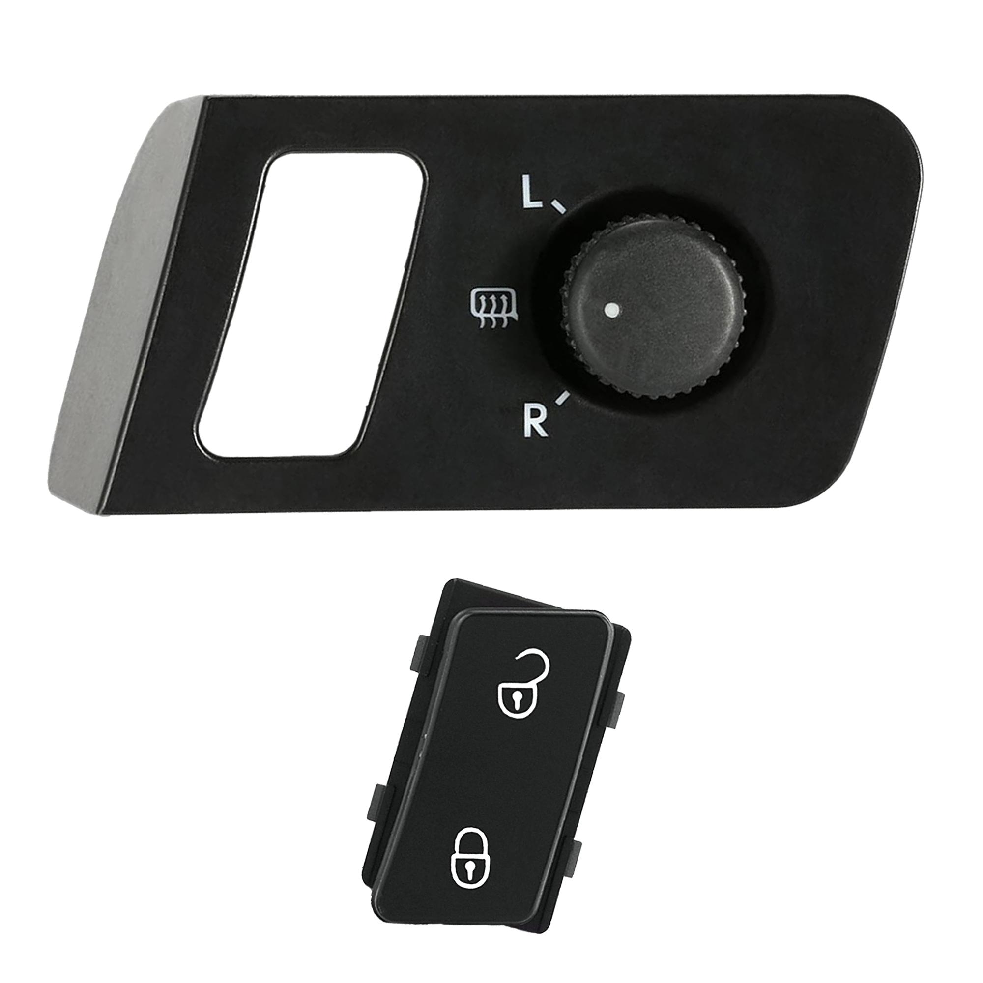 Bouton de rétroviseur noir + bouton de centralisation des portes pour Volkswagen PARTSLINE KC02323