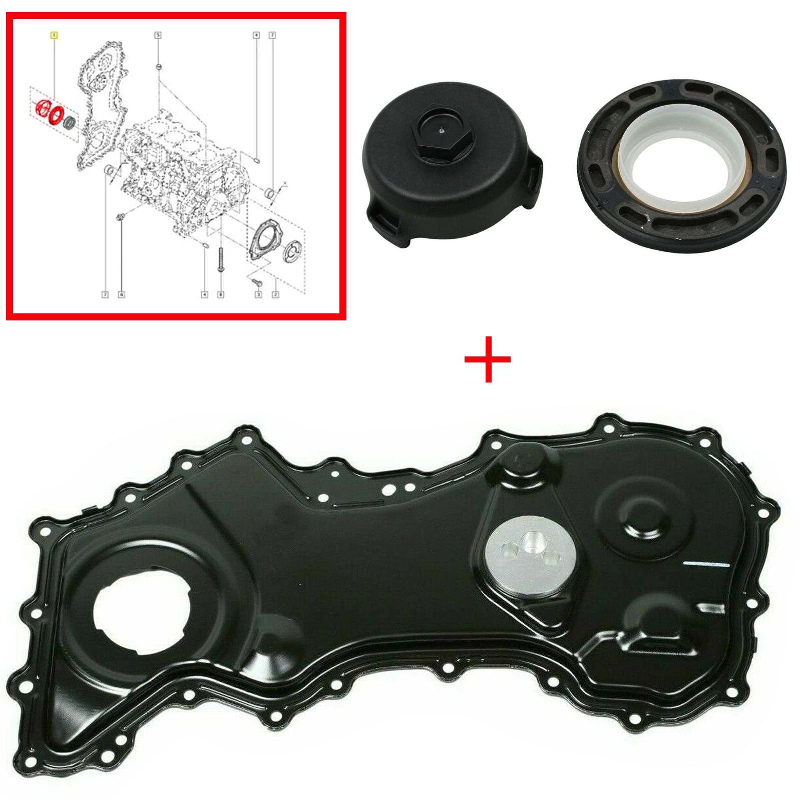 Cache, carter de distribution + Joint spi vilebrequin pour 1.6 dCi PARTSLINE KC02340