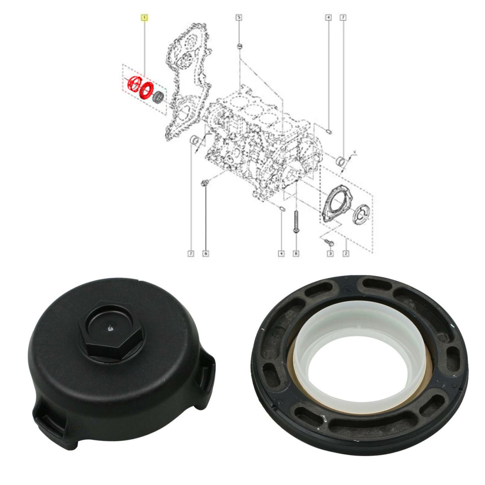 Cache, carter de distribution + Joint spi vilebrequin pour 1.6 dCi PARTSLINE KC02340