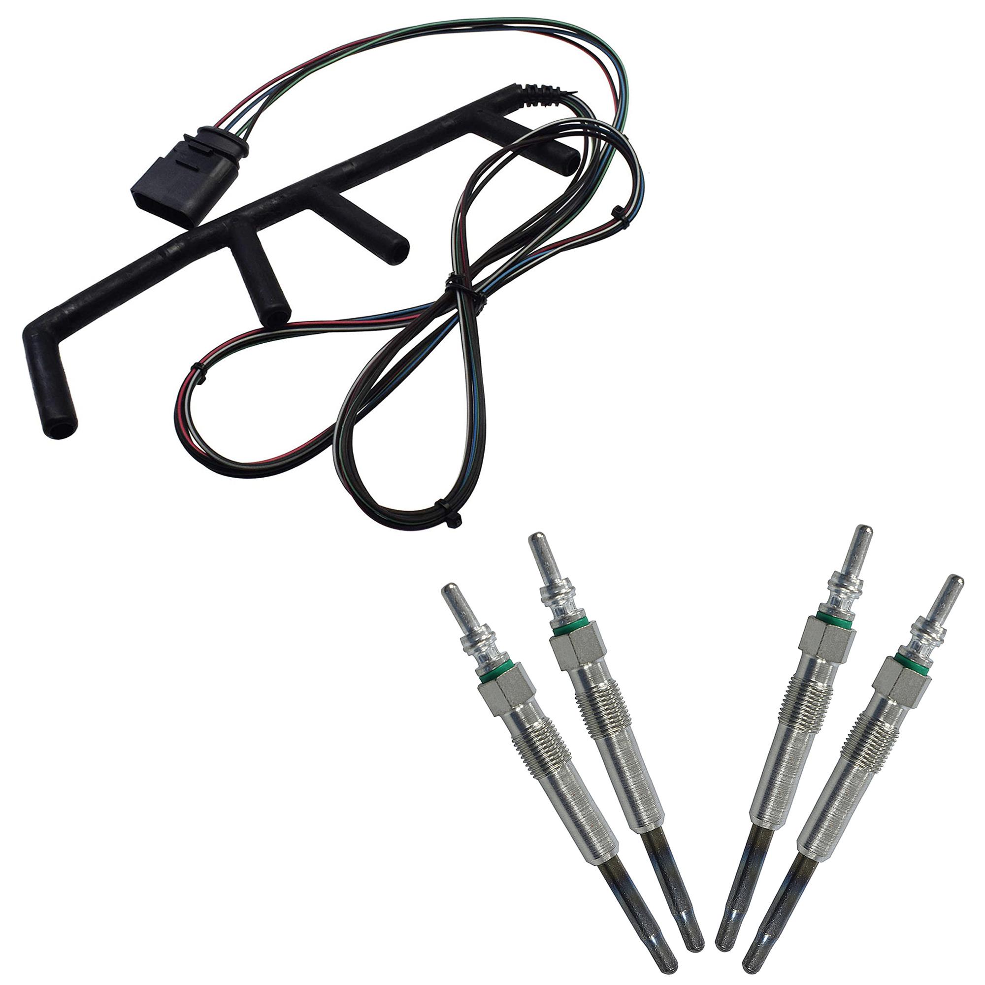 Faisceau de câblage + (lot de 4) bougie de préchauffage pour Seat et VW 1.9 Tdi PARTSLINE KC02347