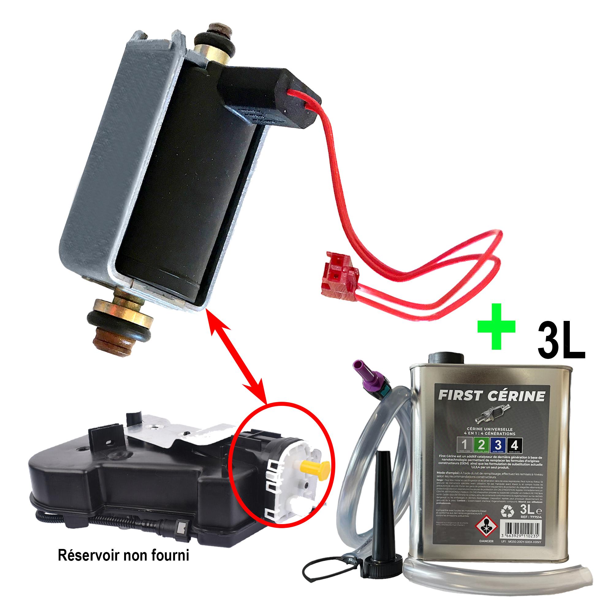 Pompe doseuse + 3 Litres additif FAP du réservoir cérine pour moteur BlueHDi HDi PARTSLINE KC02363