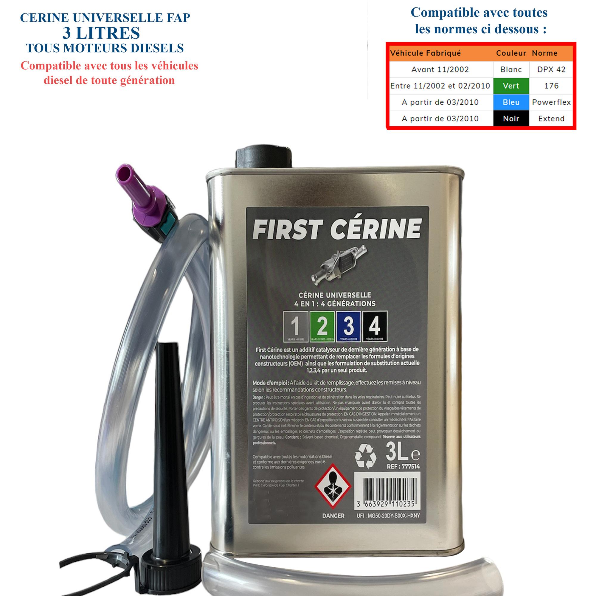 Pompe doseuse + 3 Litres additif FAP du réservoir cérine pour moteur BlueHDi HDi PARTSLINE KC02363