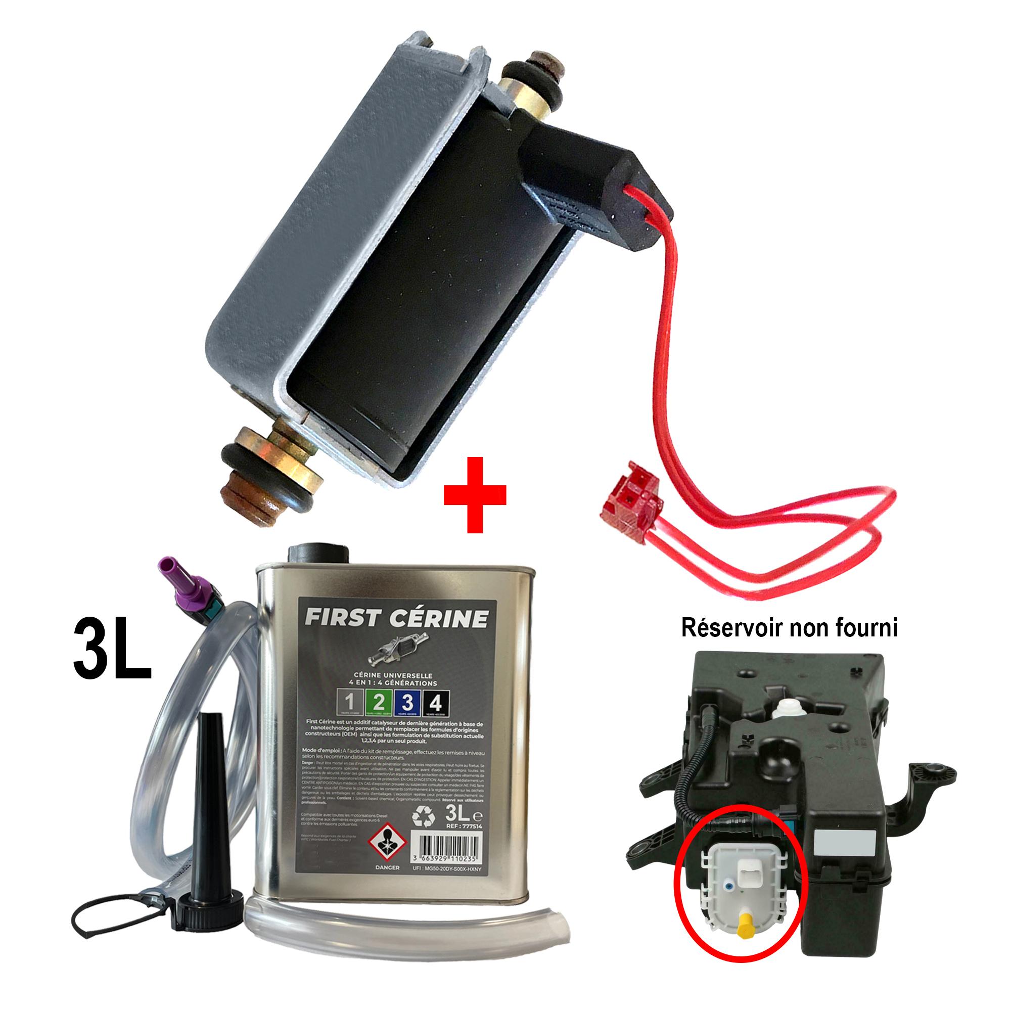 Pompe doseuse + 3 Litres additif FAP du réservoir cérine pour moteur BlueHDi HDi PARTSLINE KC02363