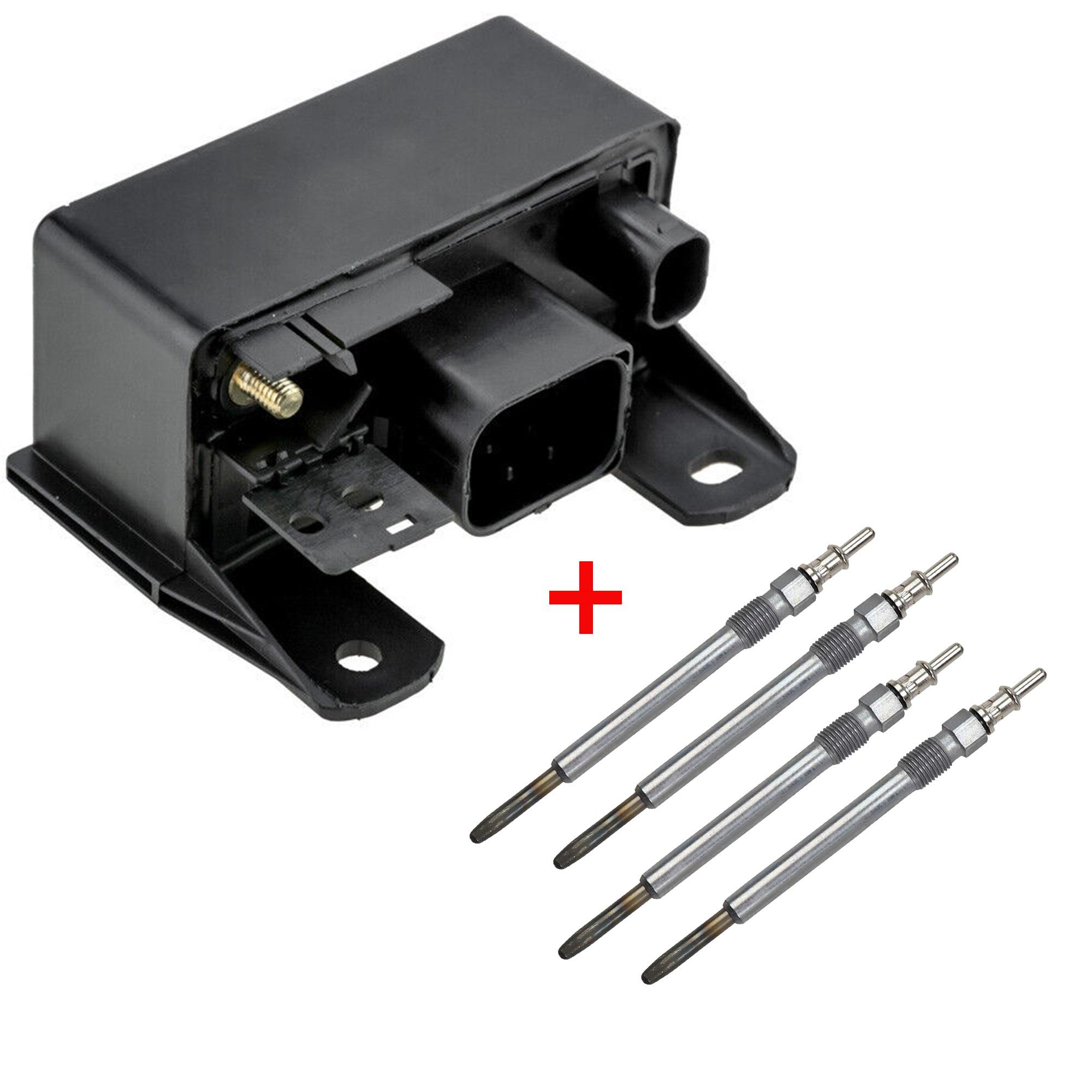 Relai, boîtier de préchauffage avec lot de 4 bougies pour Mercedes moteurs 2.2 L PARTSLINE KC02364