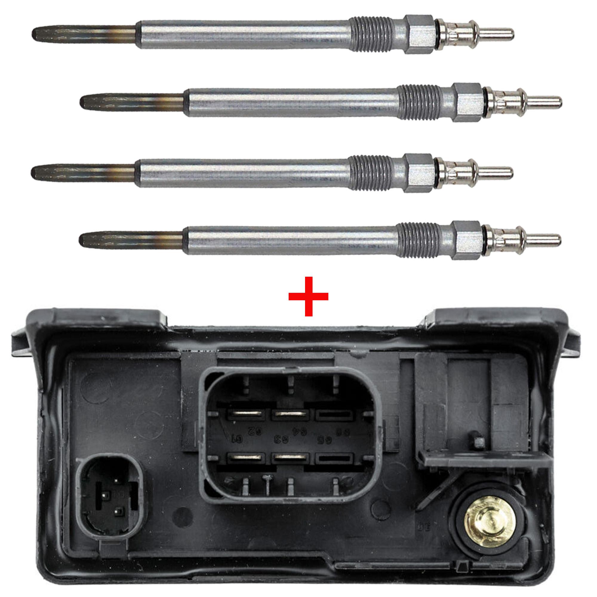 Relai, boîtier de préchauffage avec lot de 4 bougies pour Mercedes moteurs 2.2 L PARTSLINE KC02364