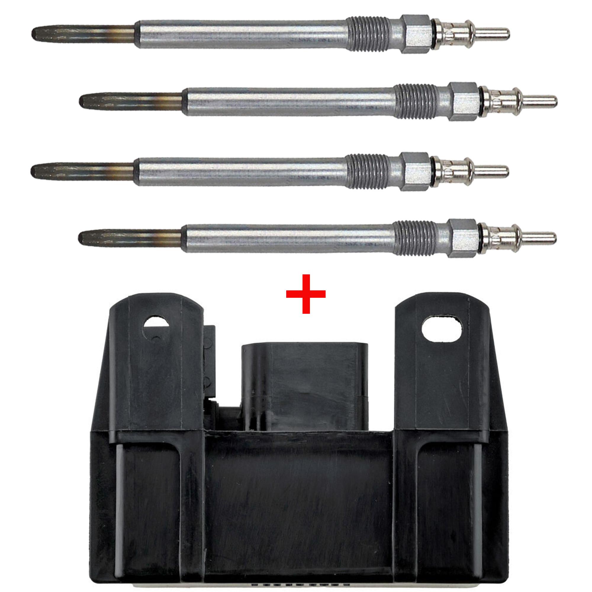 Relai, boîtier de préchauffage avec lot de 4 bougies pour Mercedes moteurs 2.2 L PARTSLINE KC02364