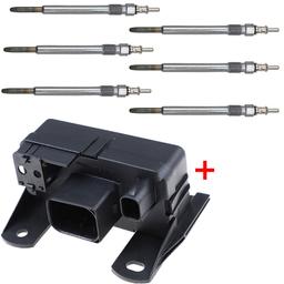 Relai, boîtier de préchauffage avec lot de 6 bougies pour Mercedes moteurs 2.7 L PARTSLINE KC02365
