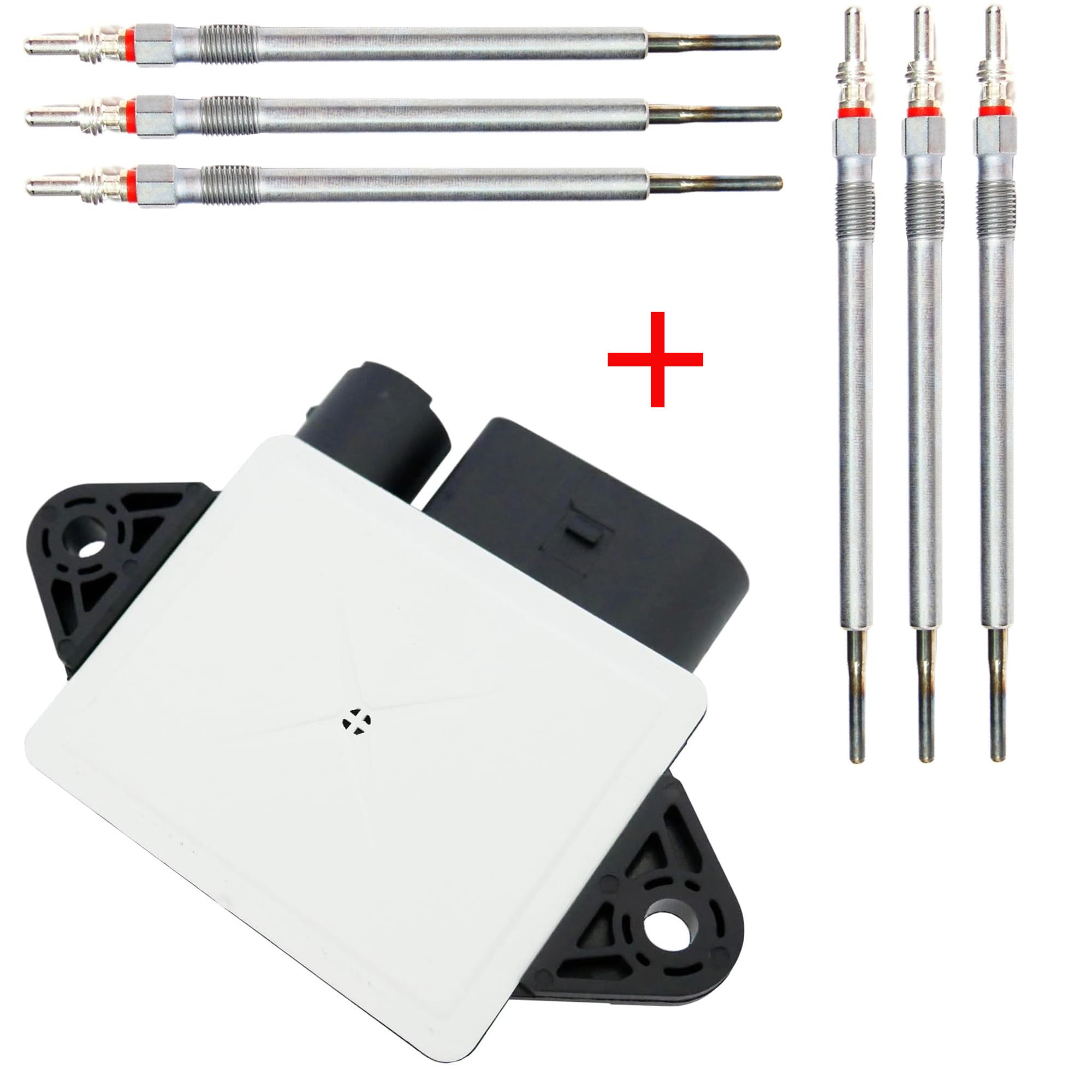 Relai, boîtier de préchauffage + lot de 6 bougies pour Jeep 3,0 CRD, Mercedes Cdi PARTSLINE KC02366