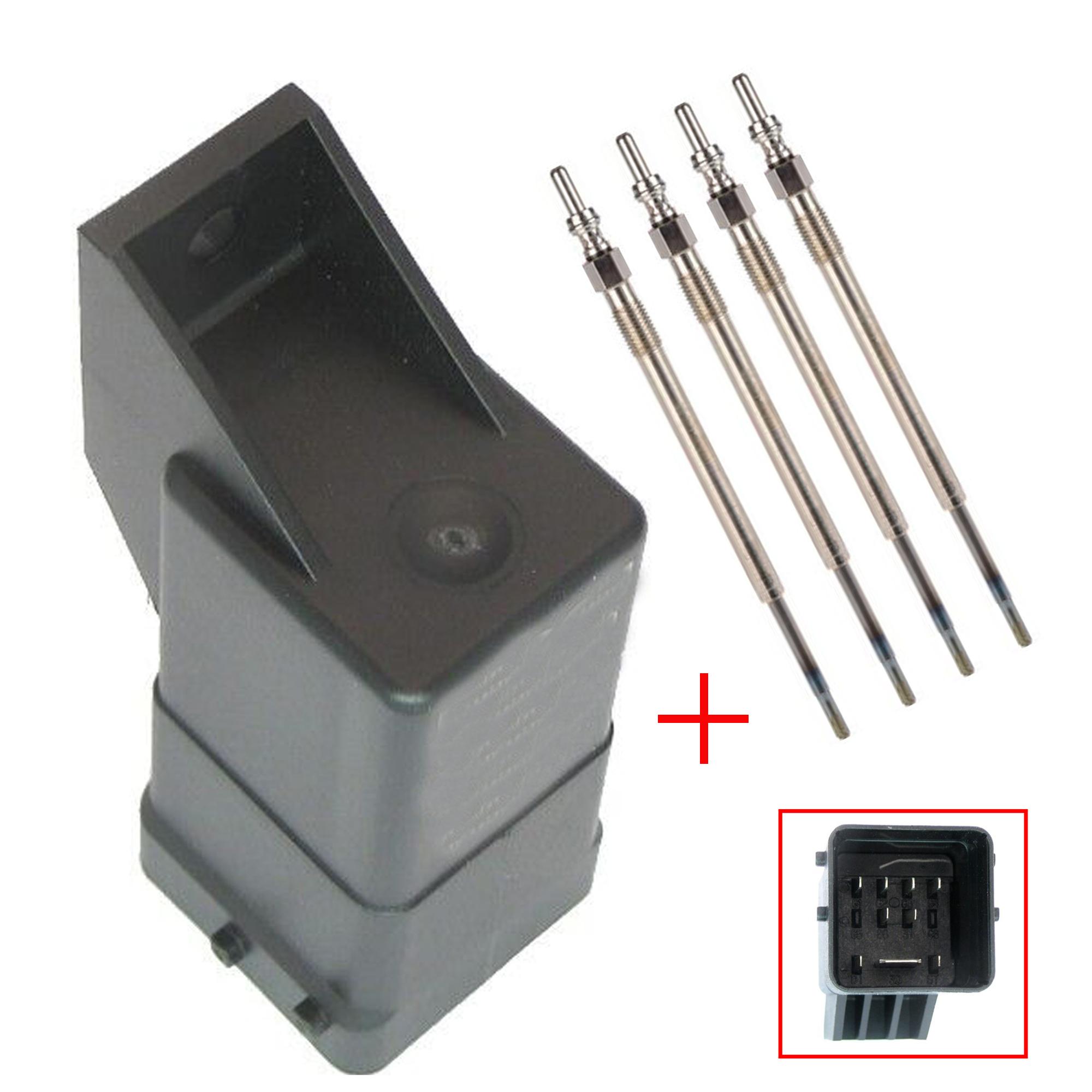 Relai de préchauffage avec lot de 4 bougies pour 3,0 Hdi, Multijet 2,3 D PARTSLINE KC02370