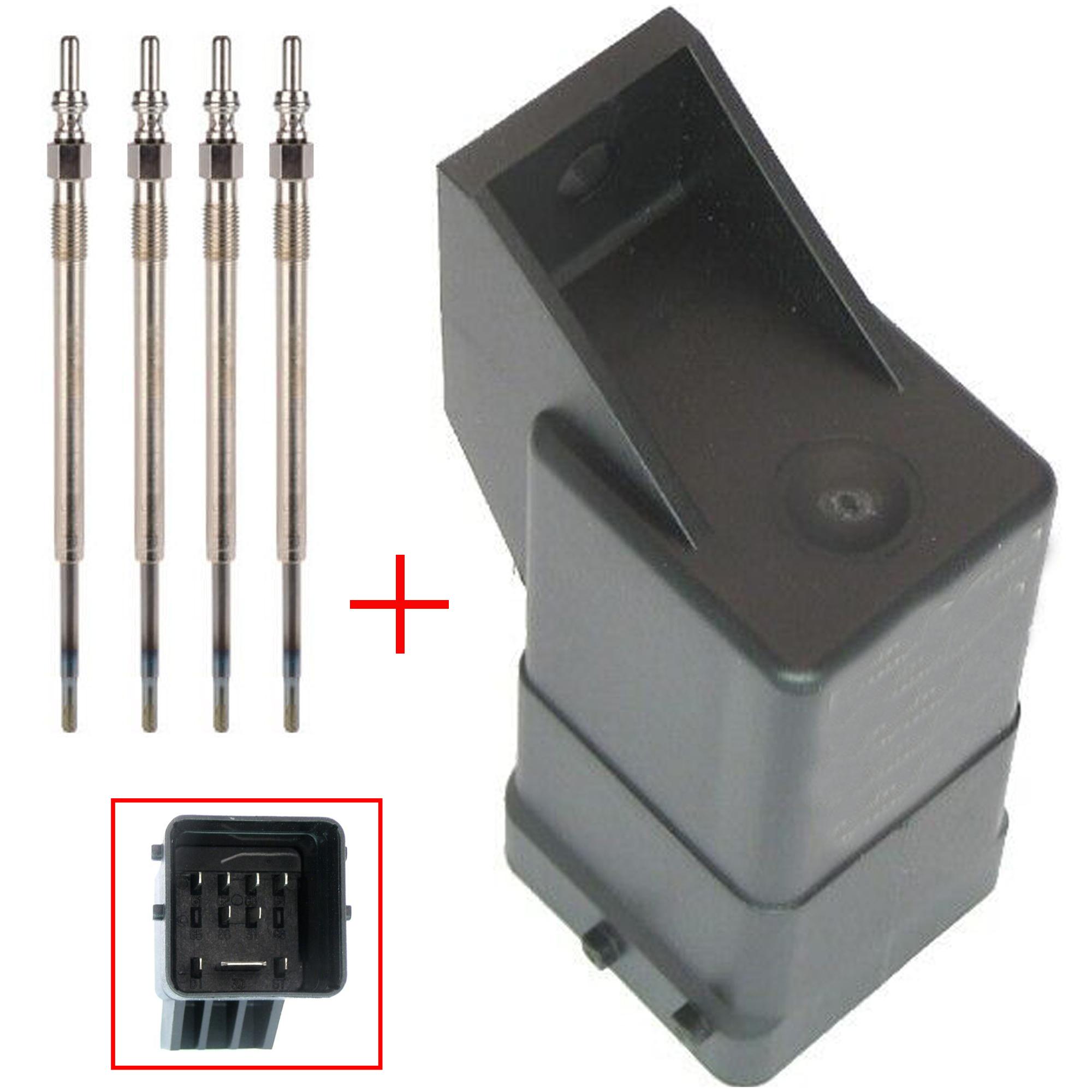 Relai de préchauffage avec lot de 4 bougies pour 3,0 Hdi, Multijet 2,3 D PARTSLINE KC02370