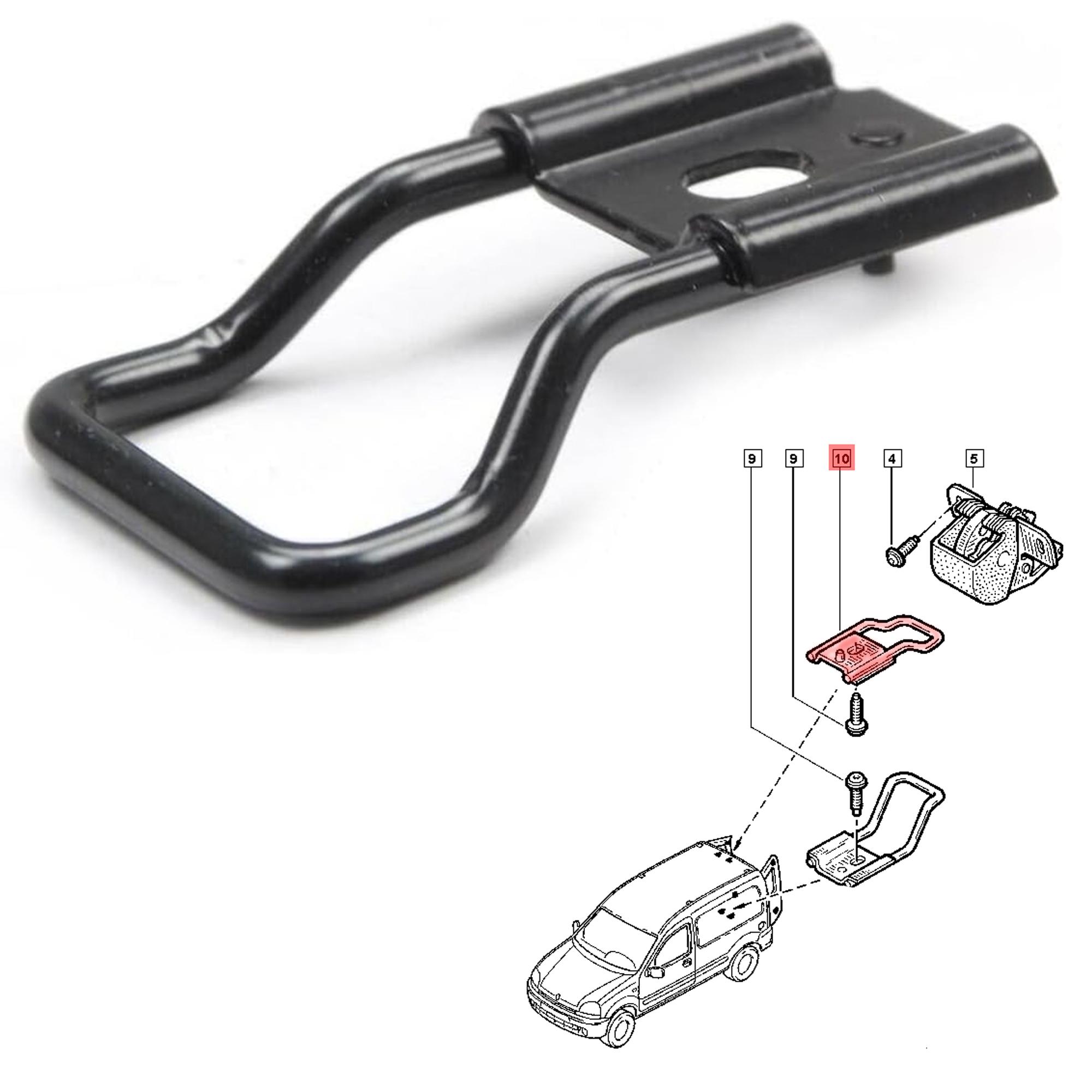 Verrou Serrure porte battante arrière pour Renault Kangoo Express PARTSLINE KC02422
