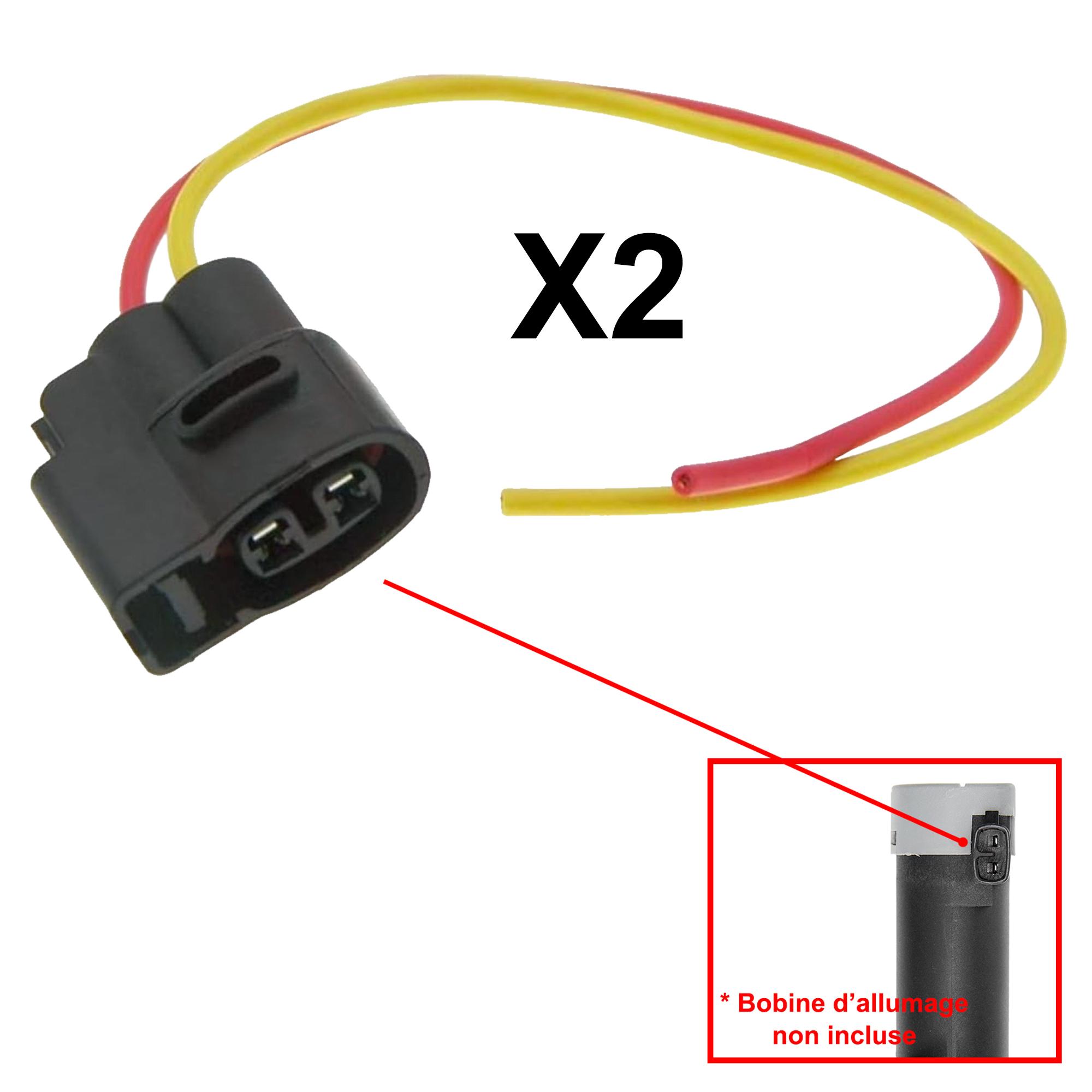 (Lot de 2) Faisceau câblage de bobine d'allumage pour Dacia, Nissan, Opel, Renault PARTSLINE KC02454