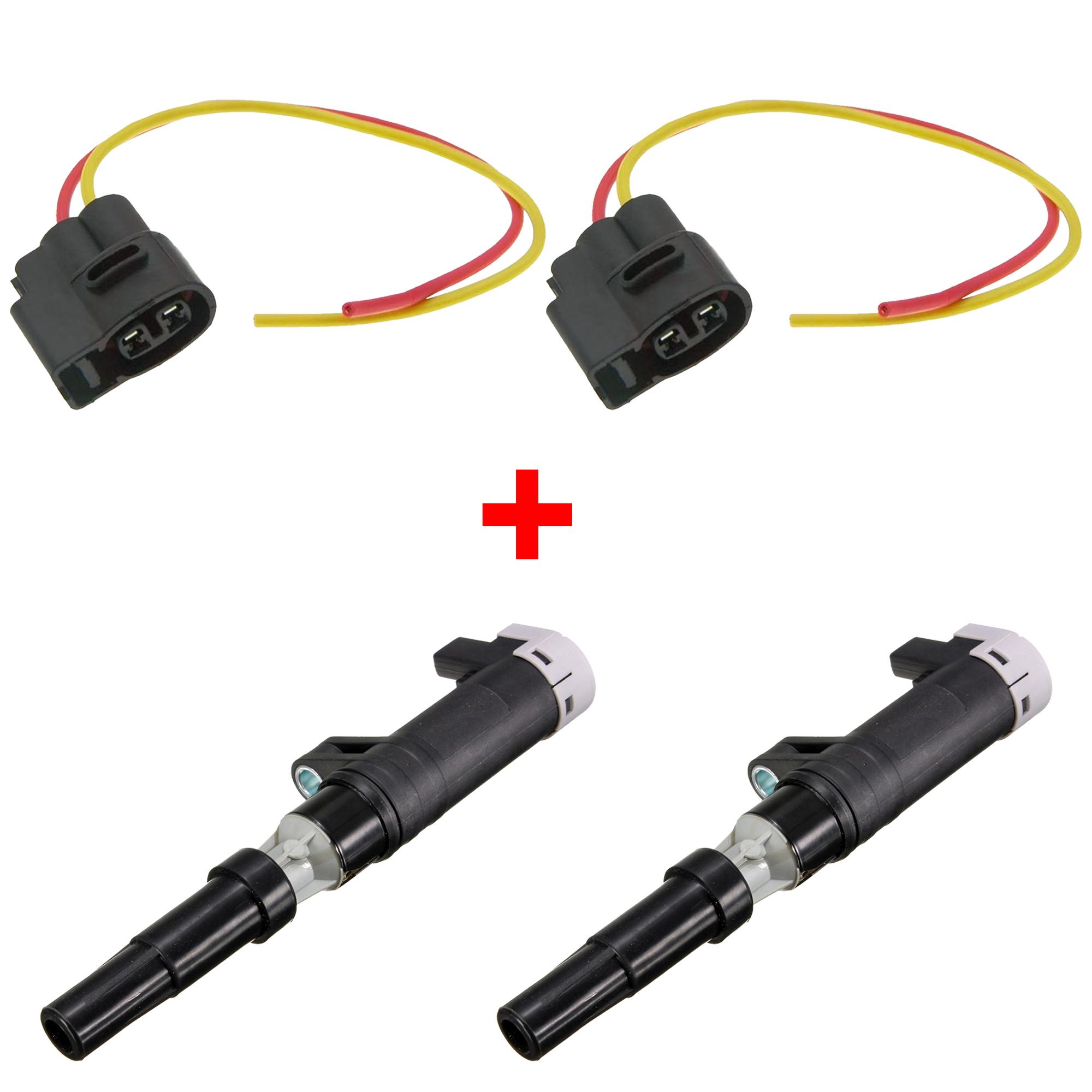(Lot de 2) Bobine d'allumage avec kit réparation faisceau électrique PARTSLINE KC02459