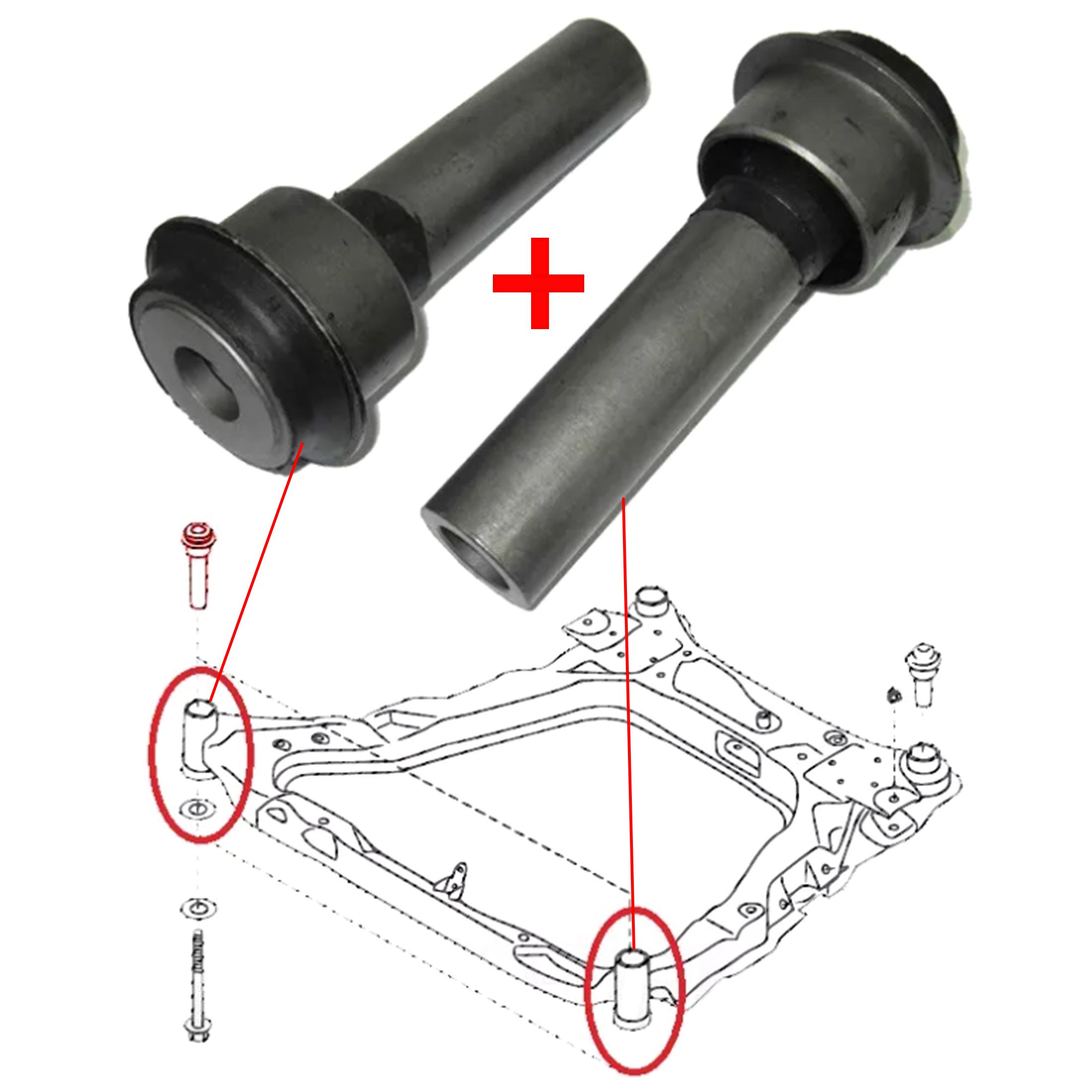 Jeu 2 Silentblocs avant berceau pour Juke Qashqai X Trail PARTSLINE KC02497