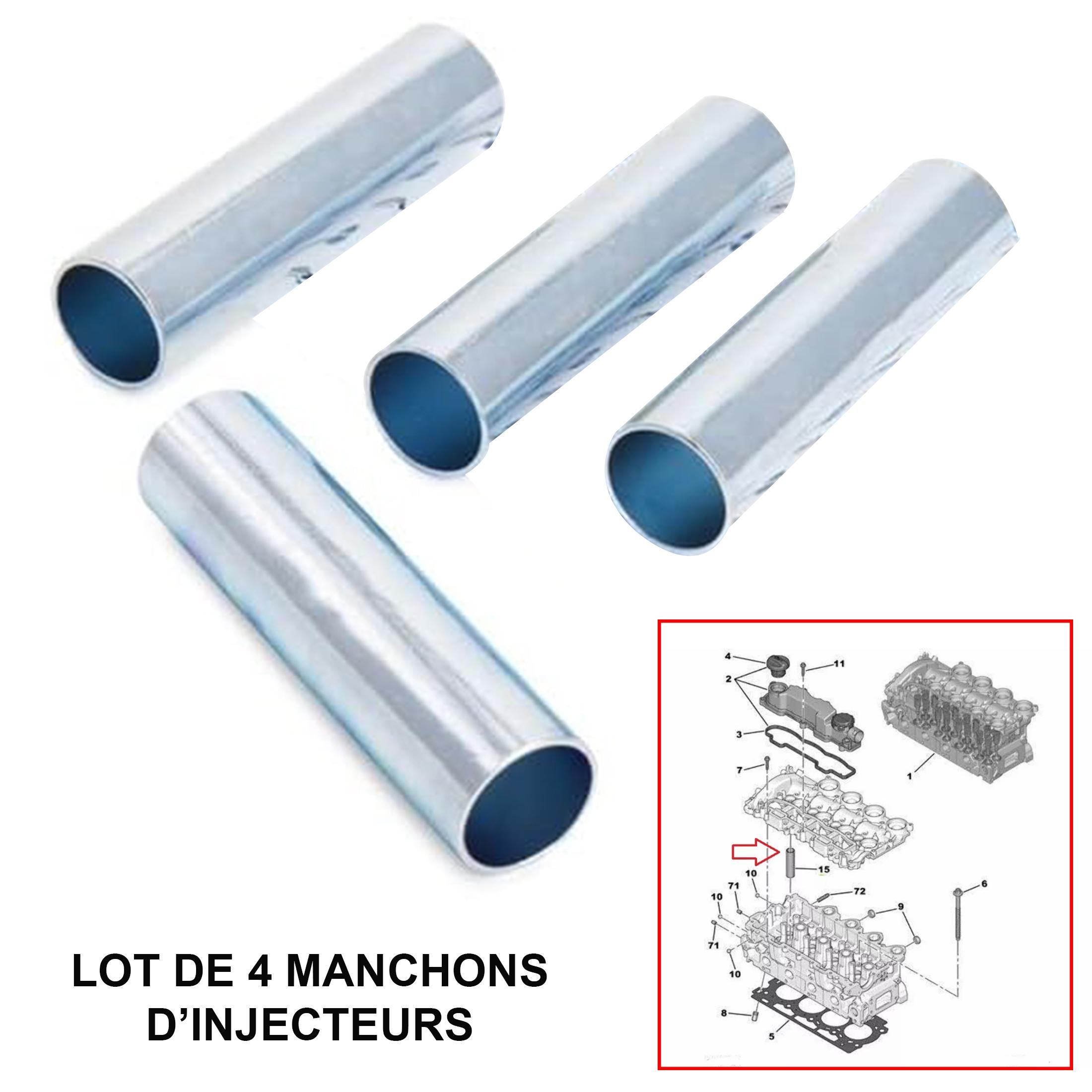 Lot 4 Manchon tube injecteur 1.6 HDi 1.6 TDCi pour 207 307 C3 C4 Focus Fiesta PARTSLINE KC02512