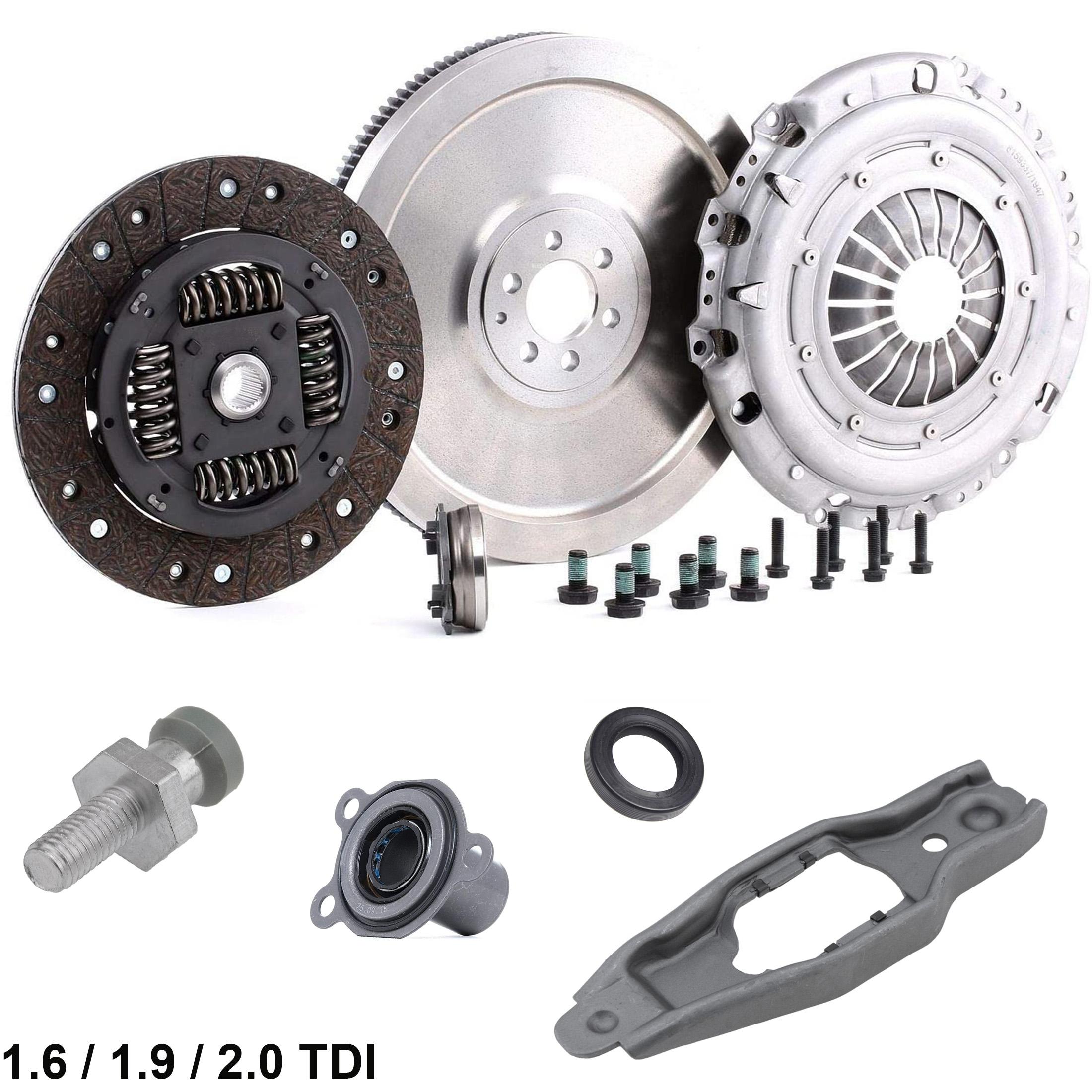 Kit embrayage complet volant moteur rigide guide de butée pour 1.9 2.0 TDI PARTSLINE KC02548