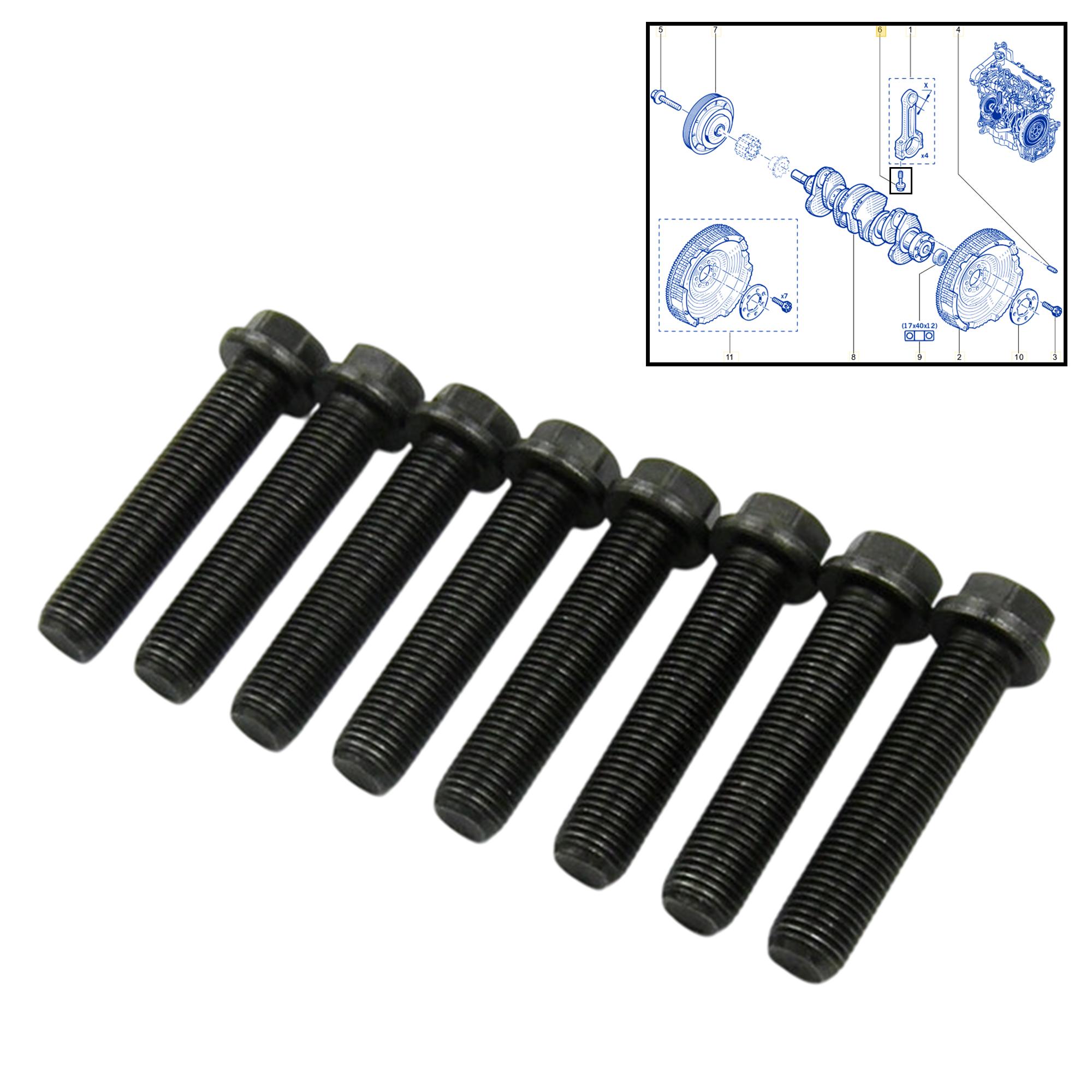 8 Boulons vis de bielle pour 1.5 dCi 1.6 dCi 1.9 dCi 2.3 dCi 2.5 dCi PARTSLINE KC02612