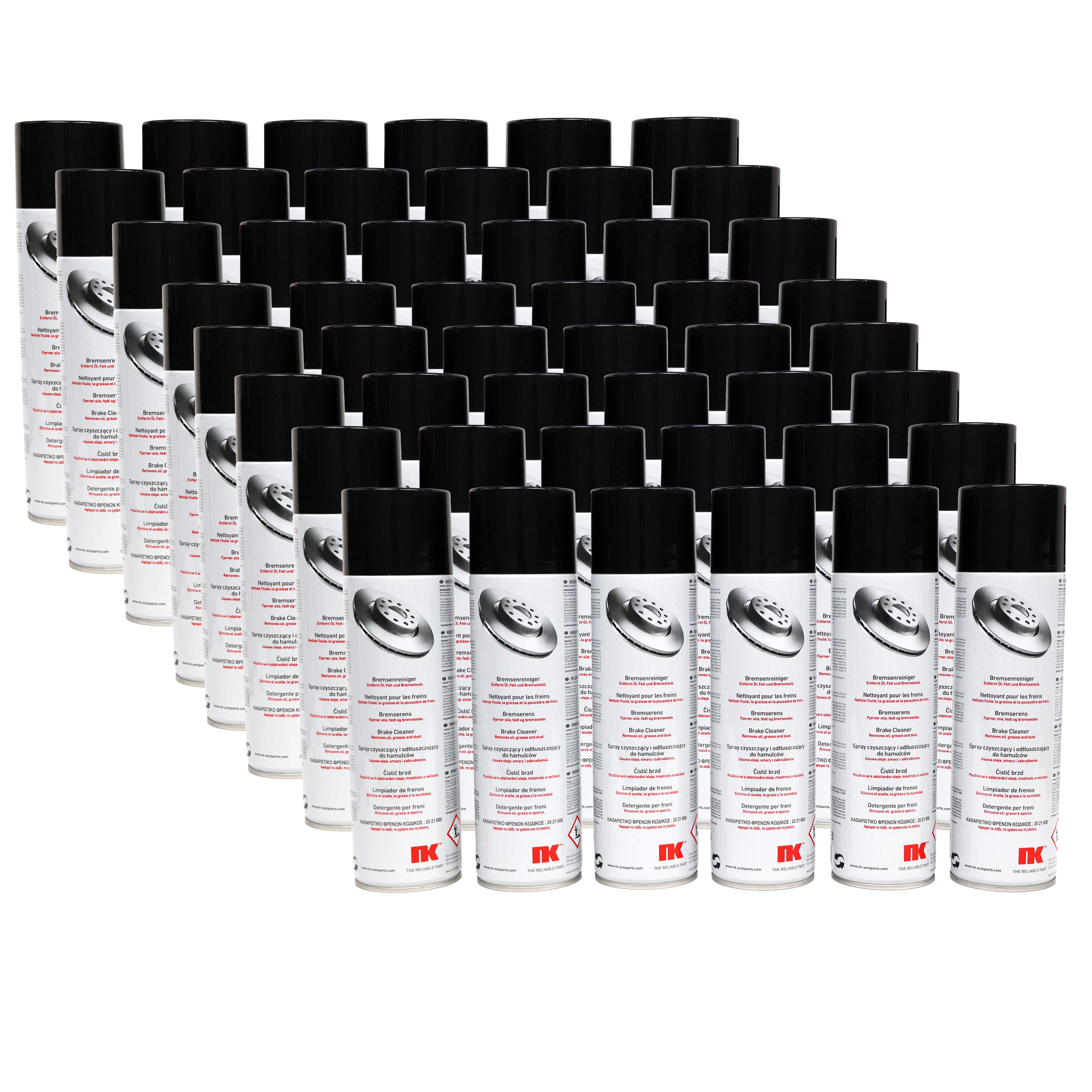 Lot de 48 Nettoyant Frein, dégraissant puissant, aérosol 500ml - NK 2021600