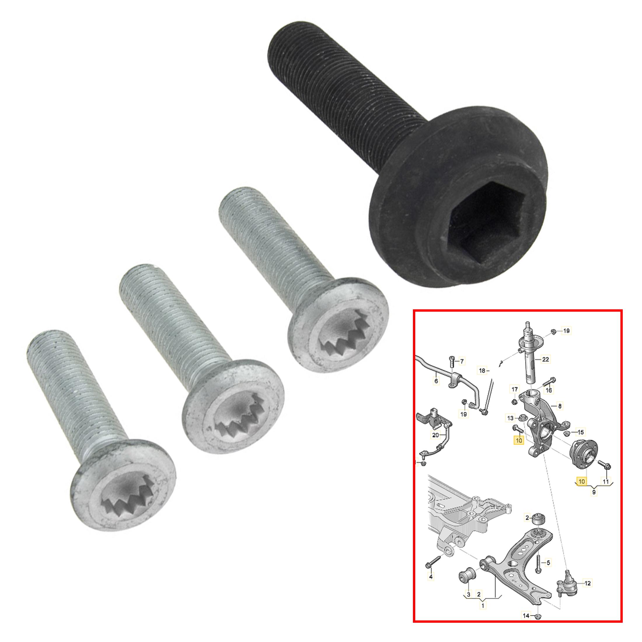 Kit vis de moyeu de roue gauche et droit pour Golf A3 Leon Octavia Passat Tiguan PARTSLINE SC32590