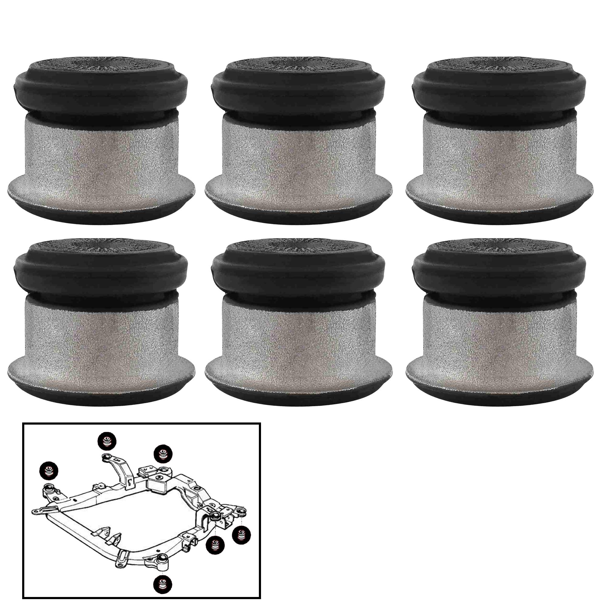Lot de 6 Silentbloc berceau moteur pour Astra G H Zafira A B PARTSLINE KC02717