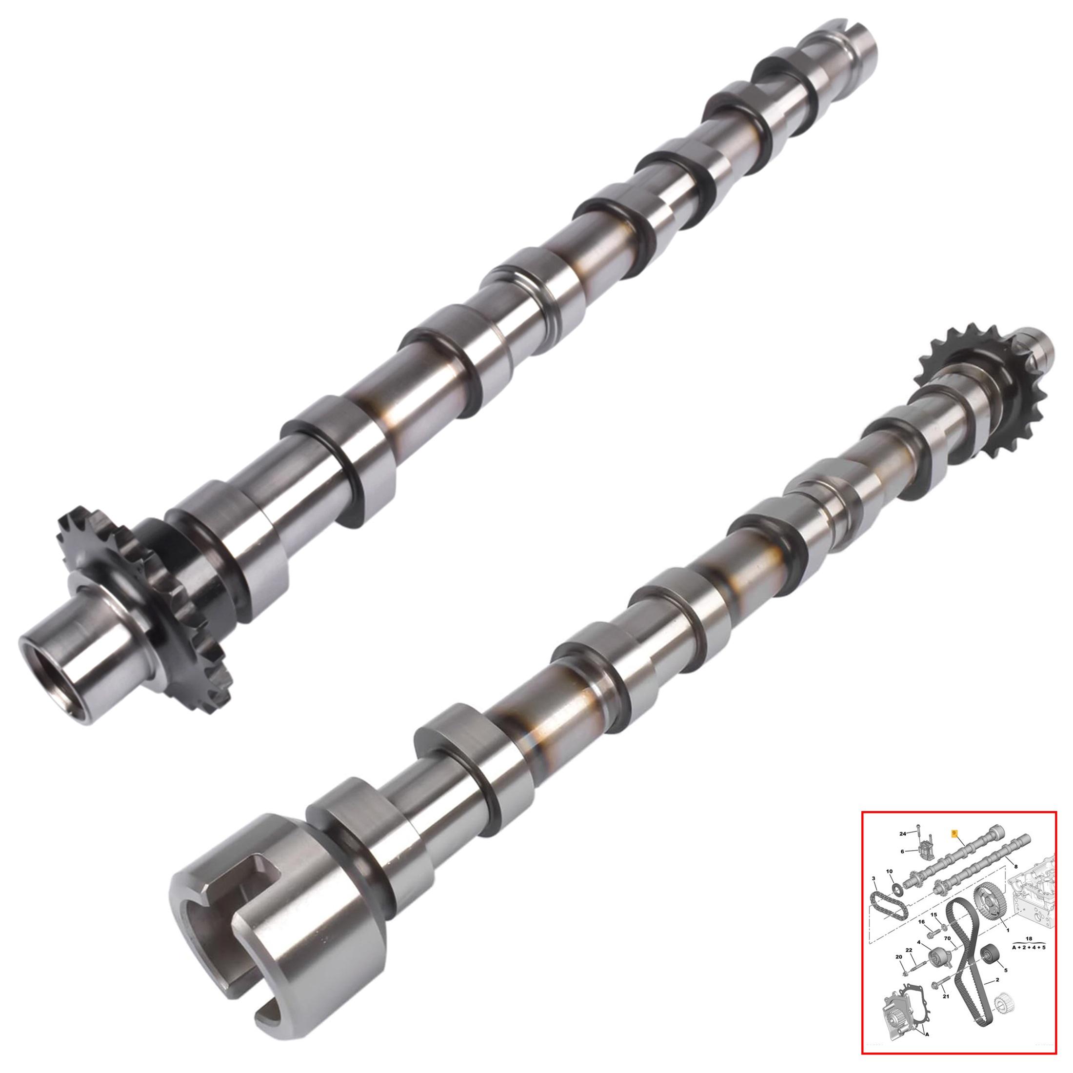 Arbre a cames admission echappement pour C5 3008 508 Focus 2.0 BlueHDi TDCi PARTSLINE KC02775