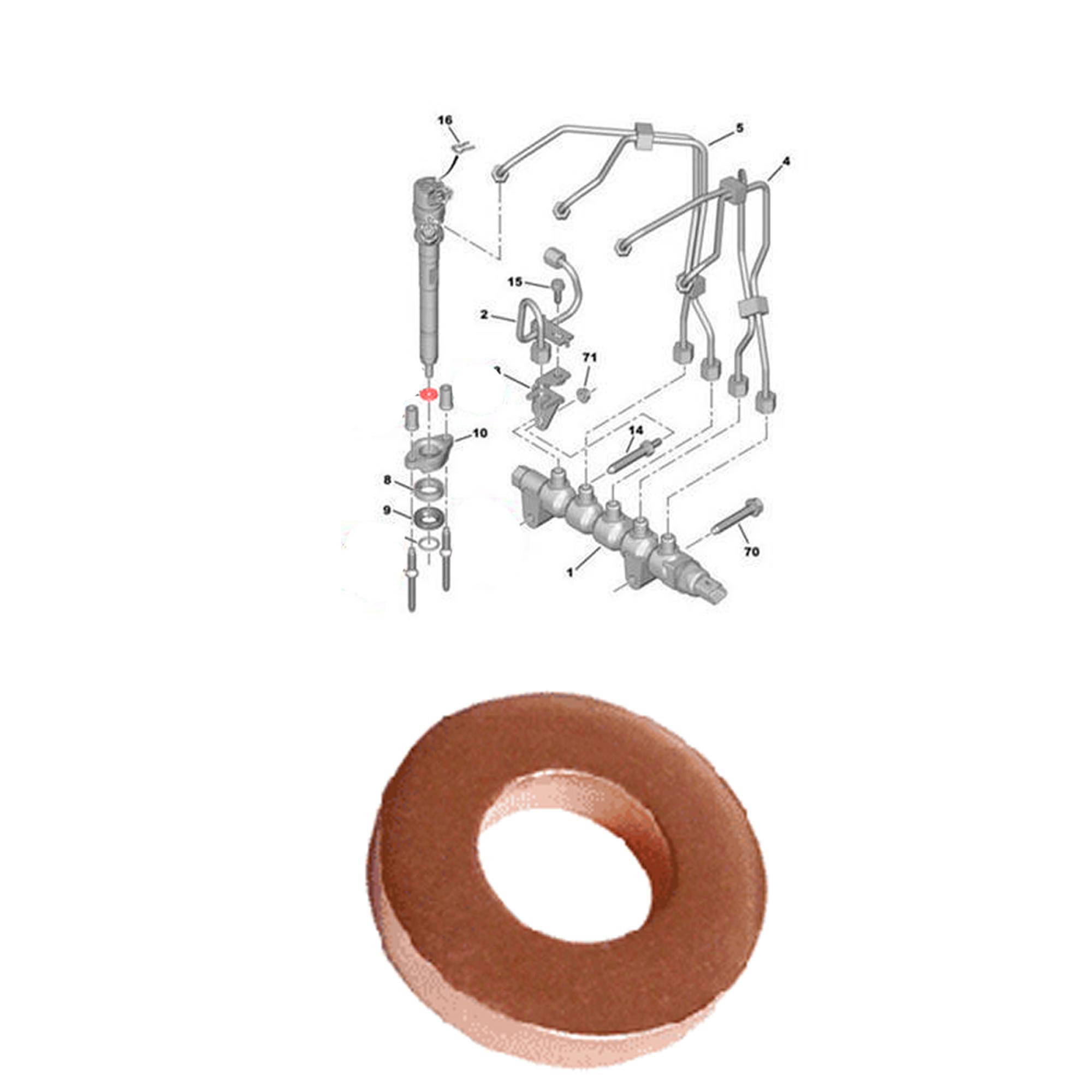 Joint cuivre pour moteurs 1.4, 1.6 HDi, CDTi, DDiS, 1.9 TTiD, JTD PARTSLINE SC05475