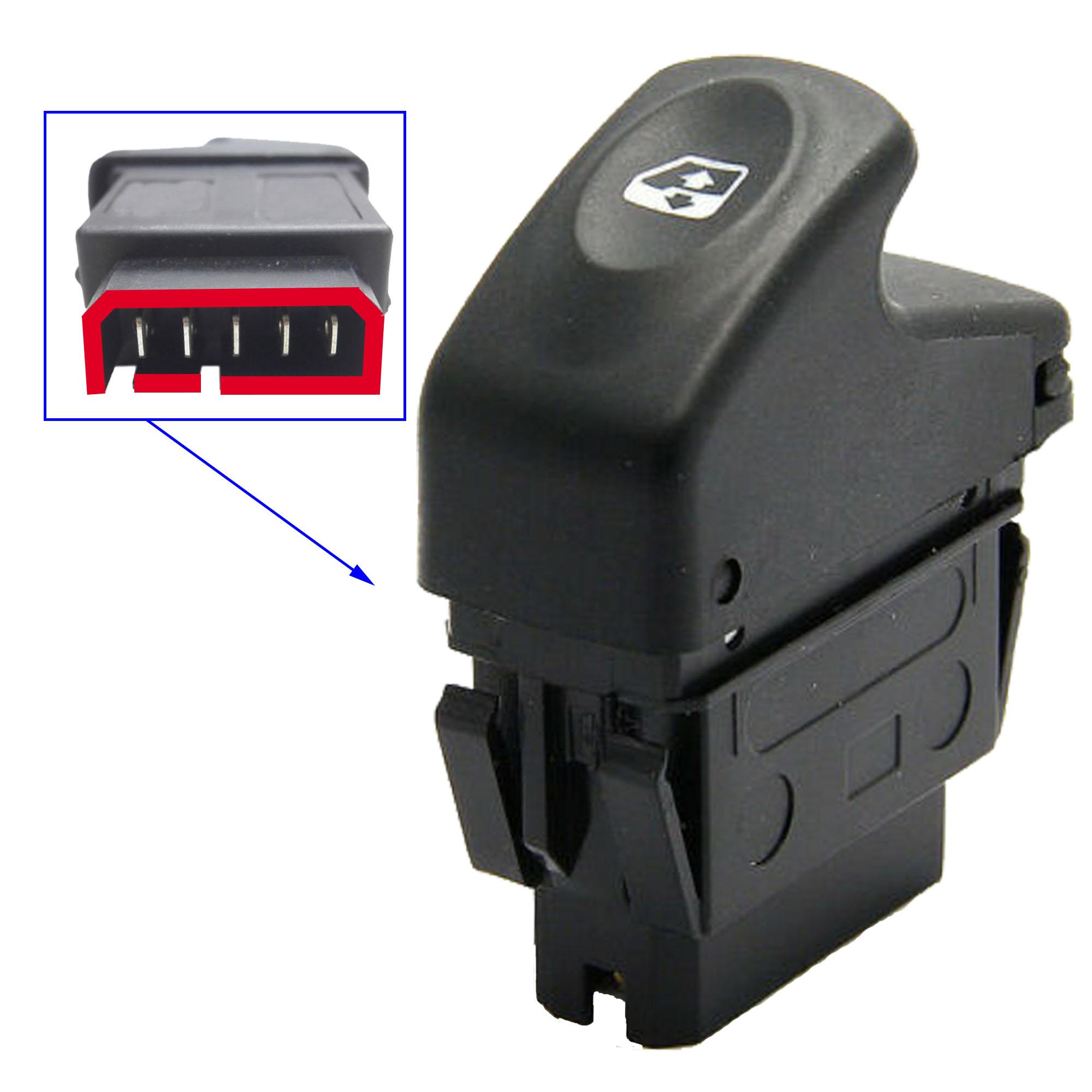Bouton de lève-vitre avant gauche pour Renault Clio Kangoo Mégane Twingo PARTSLINE SC24022