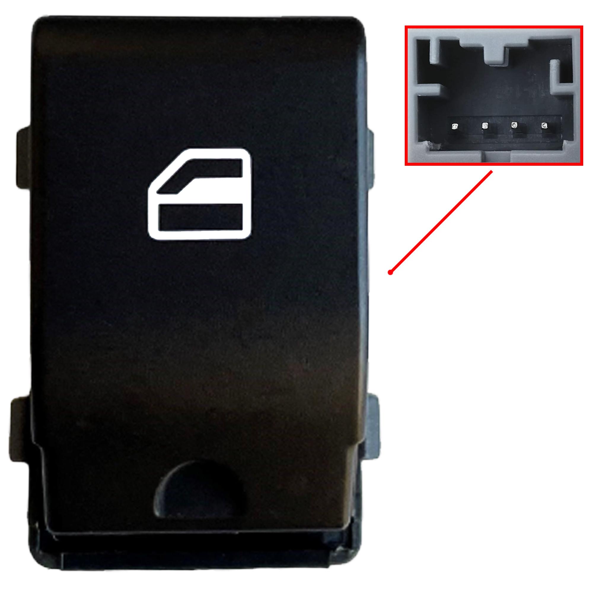 Bouton de lève-vitre avant droit pour Seat Cordoba, Ibiza III, Volkswagen Fox PARTSLINE SC32668