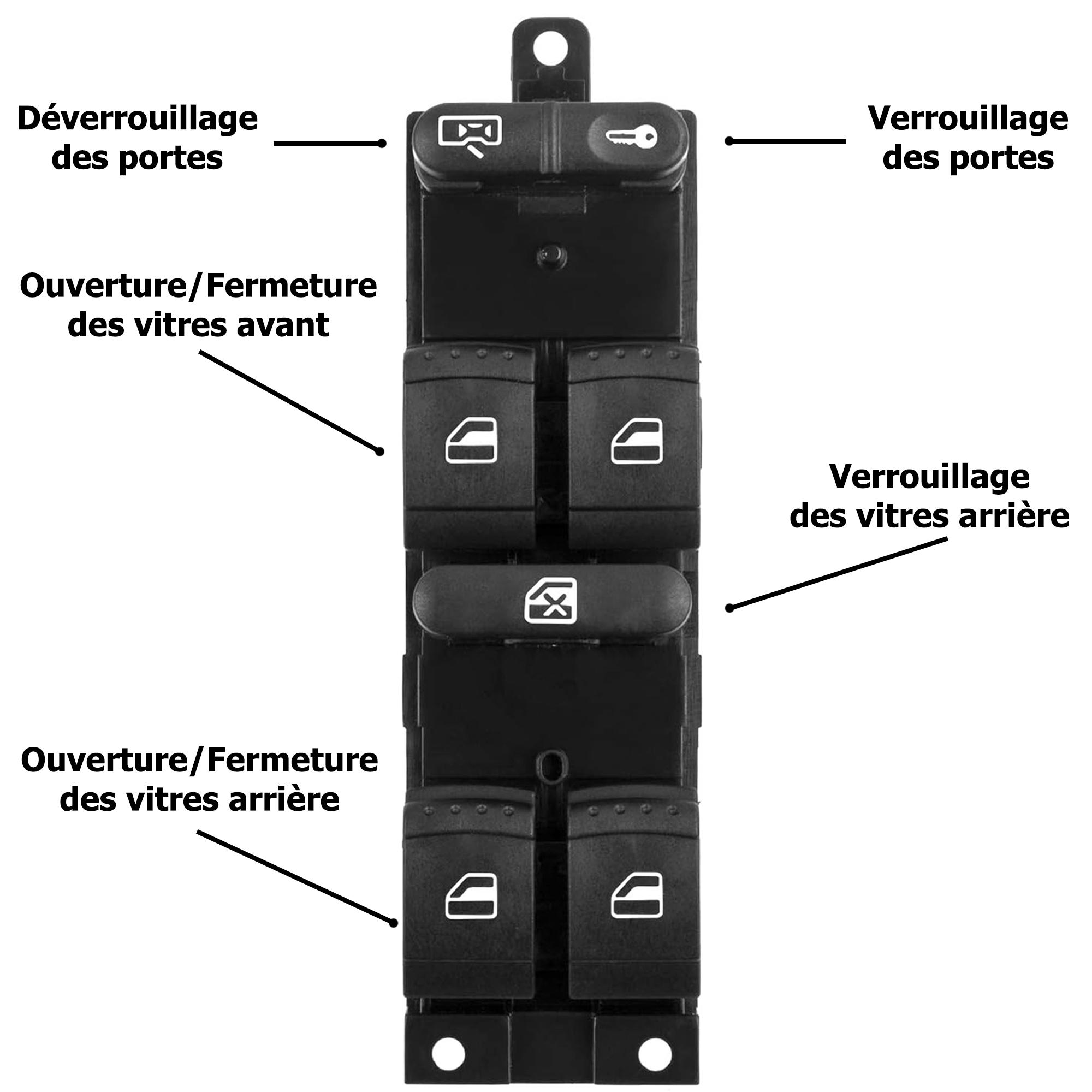 Platine de lève-vitre avant gauche pour Seat Skoda et Volkswagen (1996-2013) PARTSLINE SC32726