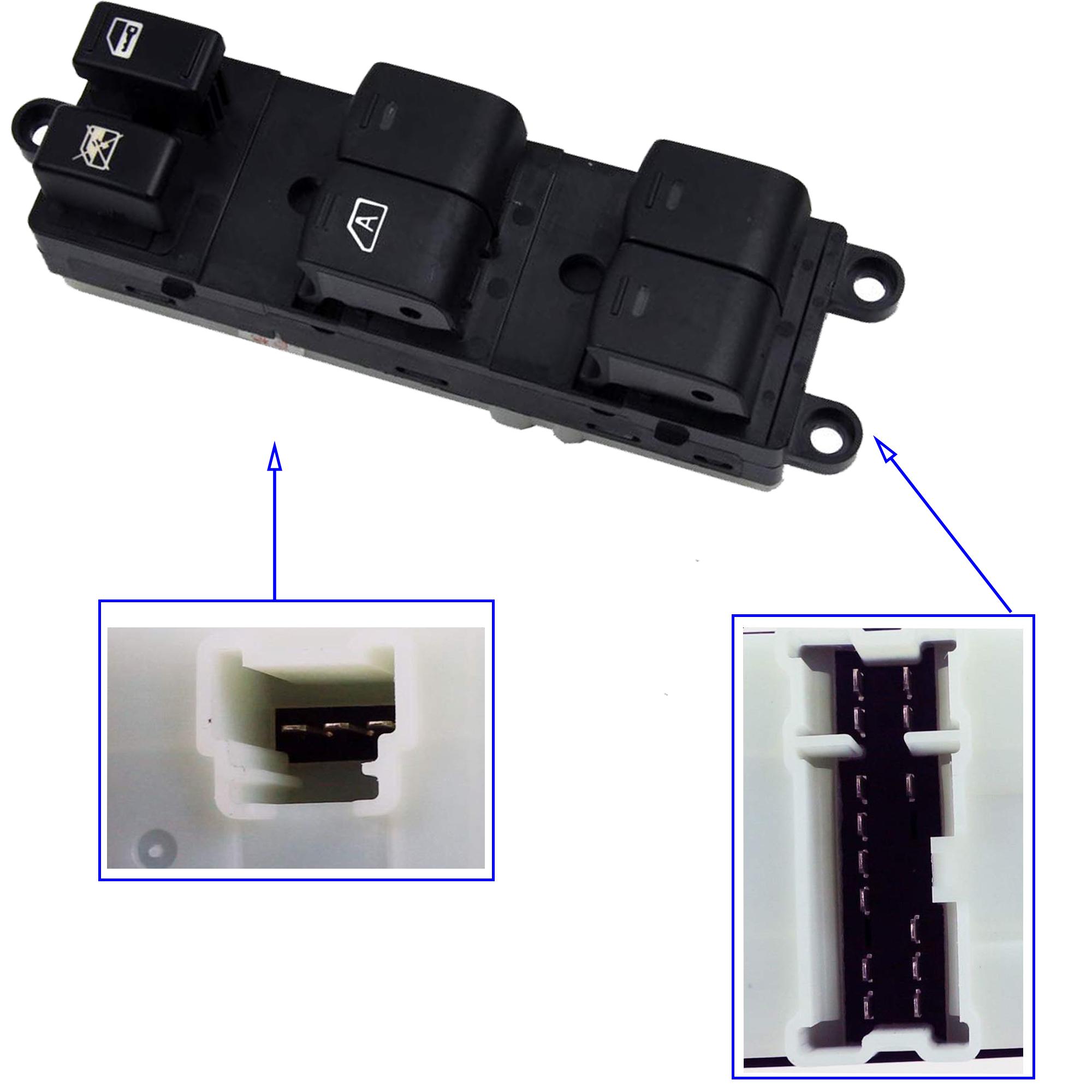 Bouton de lève-vitre avant gauche pour Nissan Pathfinder Teana à partir de 2003 PARTSLINE SC32873