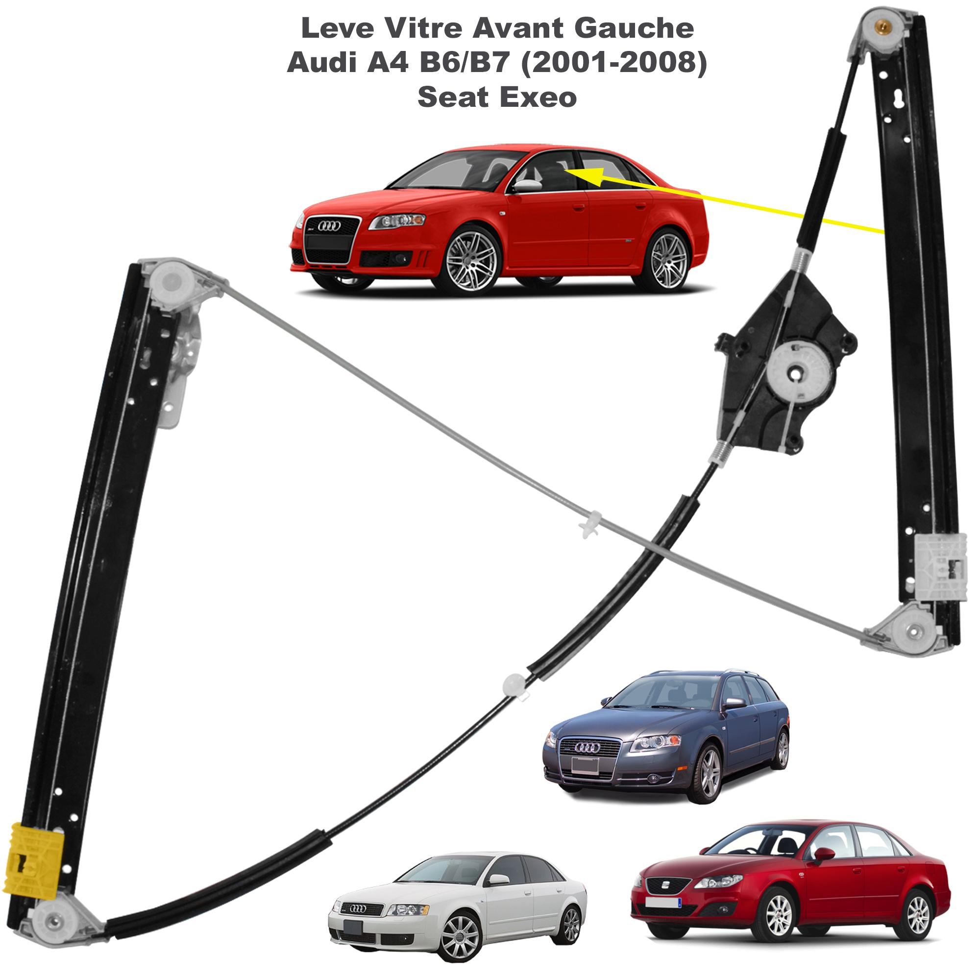 Mécanisme de lève-vitre avant gauche pour Audi A4 (2000-2008), Seat Exeo PARTSLINE SC33005