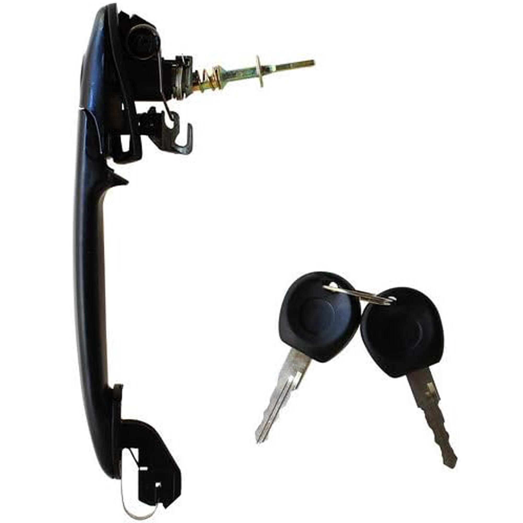 Poignée porte extérieure avant gauche ou droite + serrure + 2 clés pour VW Polo 6n PARTSLINE SC33093